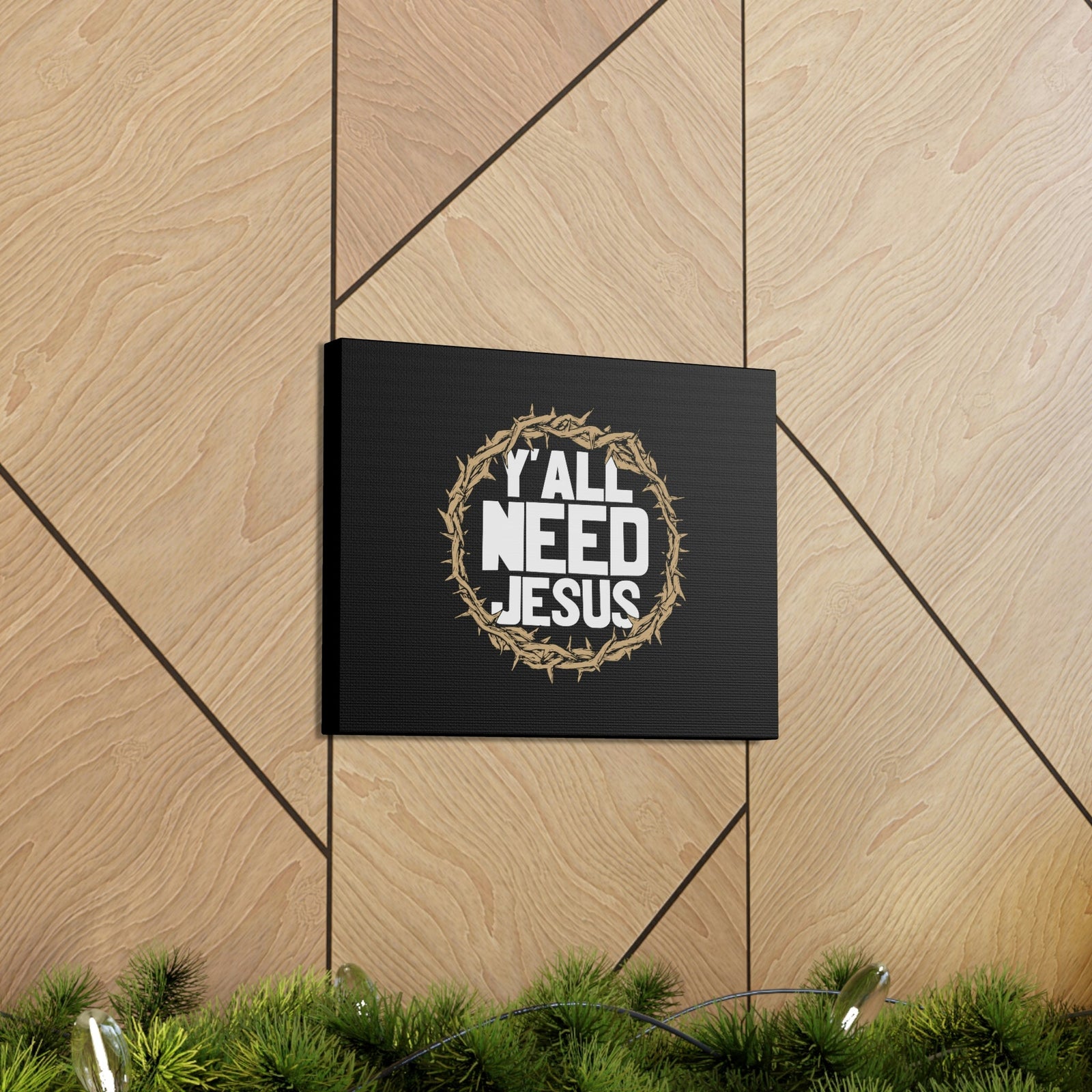 Scripture Walls Y'all Need Jesus John 4:14 Christian Wall Art Bible Verse Print Ready to Hang Unframed-Express Your Love Gifts