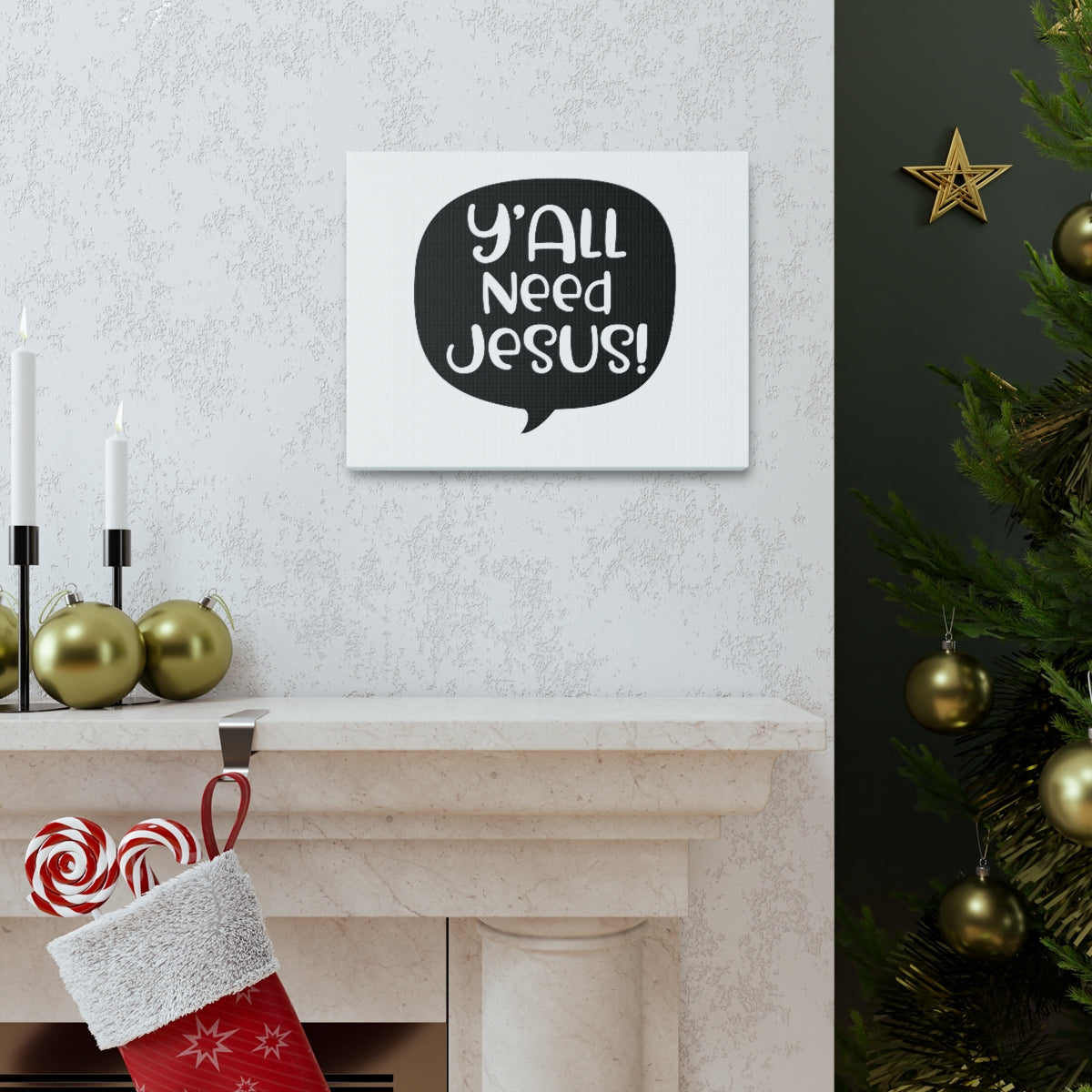 Scripture Walls Y'all Need Jesus Psalm 37:4 Christian Wall Art Print Ready to Hang Unframed-Express Your Love Gifts