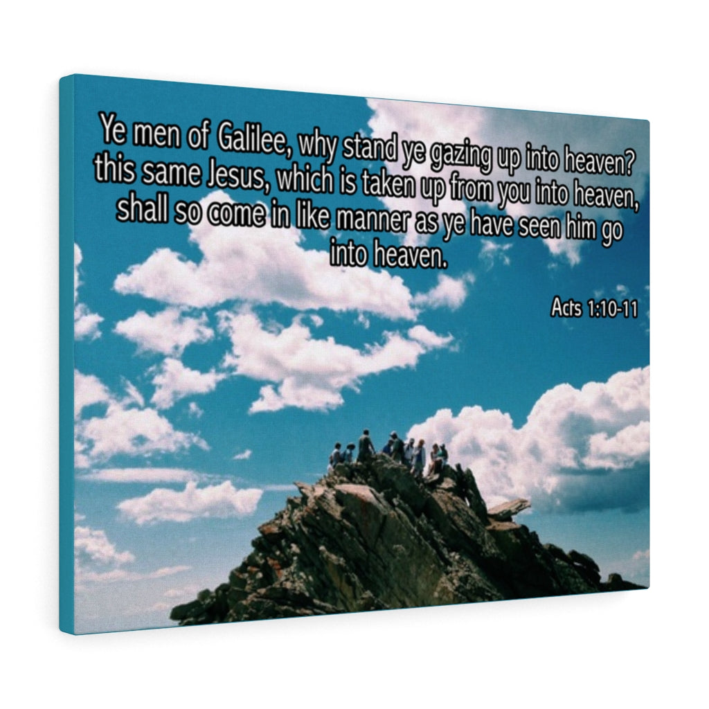 Scripture Walls Ye Men of Galilee Acts 1:10-11 Bible Verse Canvas Christian Wall Art Ready to Hang Unframed-Express Your Love Gifts