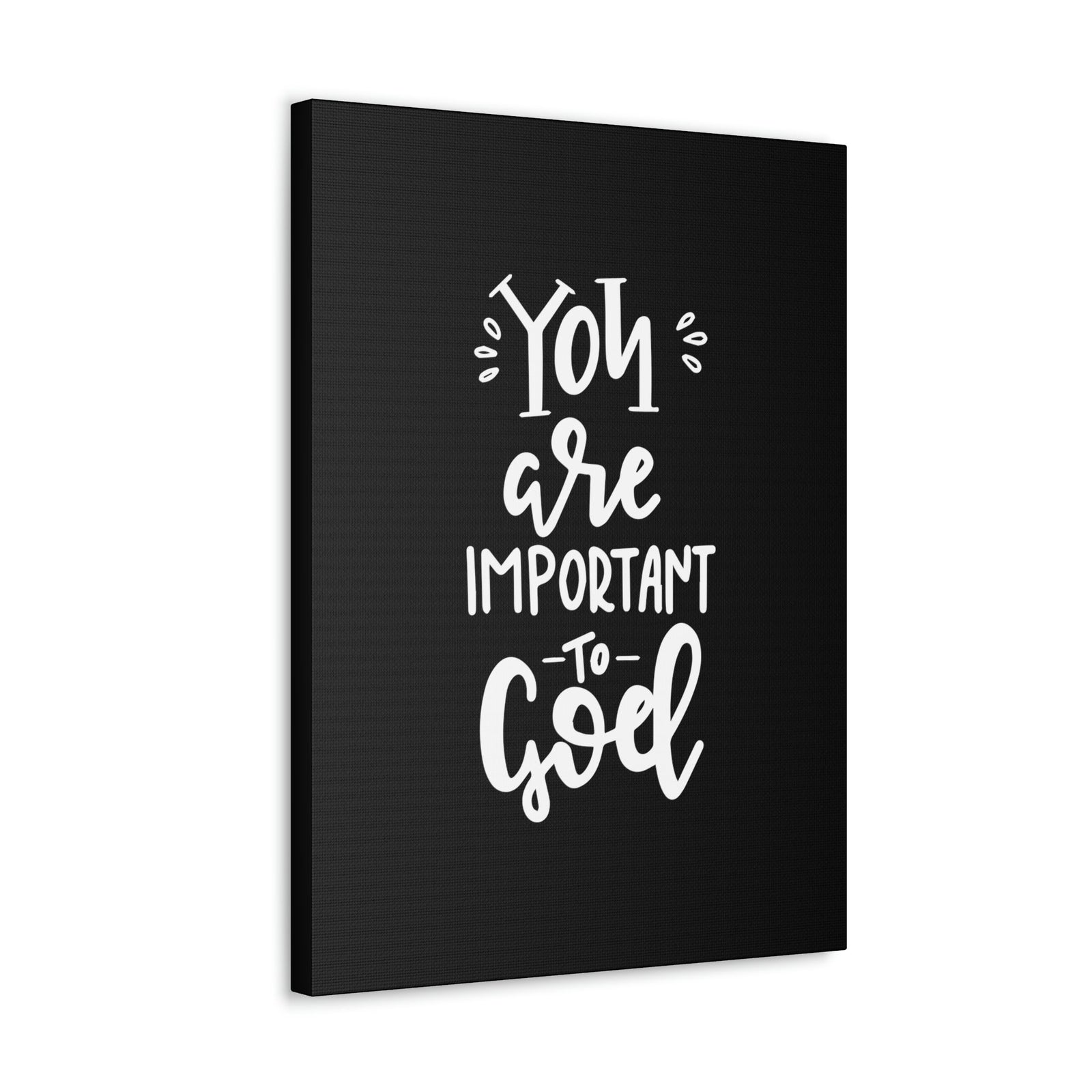 Scripture Walls You Are Important To God 1 Peter 5:7 Black Christian Wall Art Bible Verse Print Ready to Hang Unframed-Express Your Love Gifts