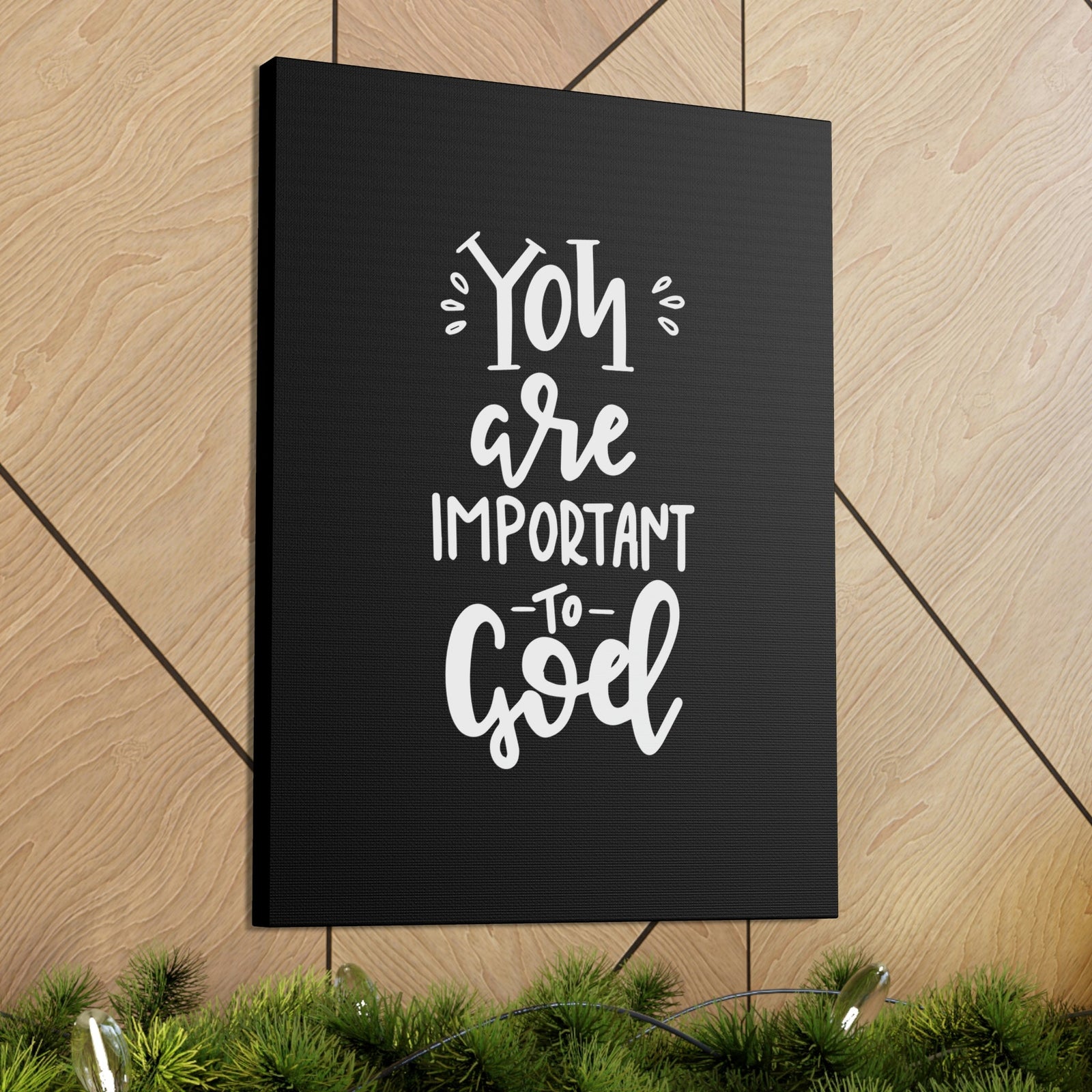 Scripture Walls You Are Important To God 1 Peter 5:7 Black Christian Wall Art Bible Verse Print Ready to Hang Unframed-Express Your Love Gifts