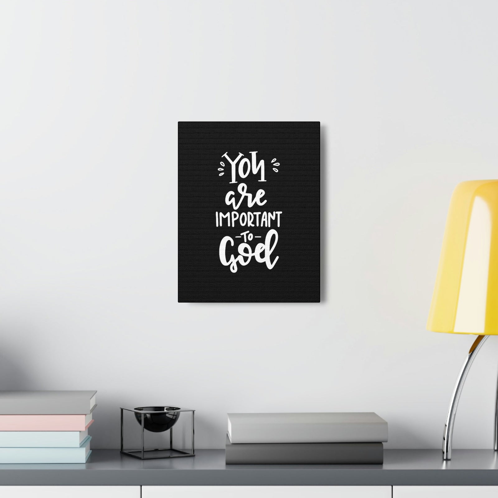 Scripture Walls You Are Important To God 1 Peter 5:7 Black Christian Wall Art Bible Verse Print Ready to Hang Unframed-Express Your Love Gifts