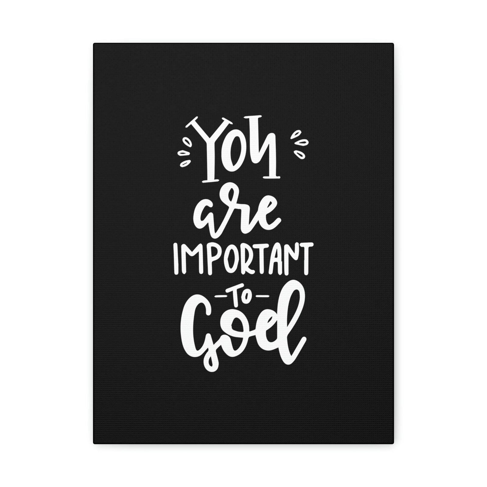 Scripture Walls You Are Important To God 1 Peter 5:7 Black Christian Wall Art Bible Verse Print Ready to Hang Unframed-Express Your Love Gifts