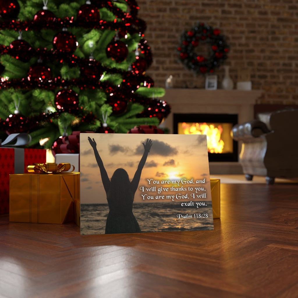 Scripture Walls You Are My God Psalm 118:28 Bible Verse Canvas Christian Wall Art Ready to Hang Unframed-Express Your Love Gifts