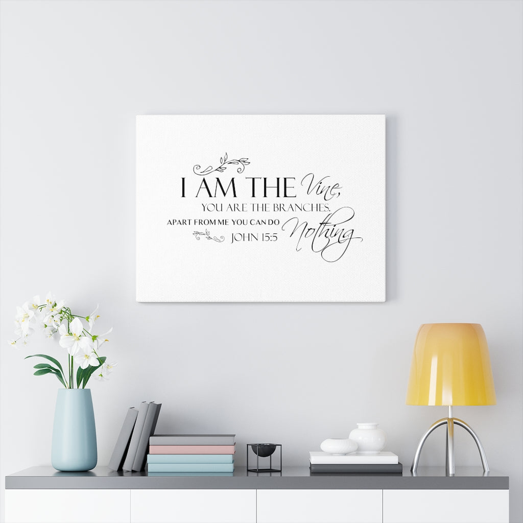 Scripture Walls You Are The Branches John 15:5 Bible Verse Canvas Christian Wall Art Ready to Hang Unframed-Express Your Love Gifts