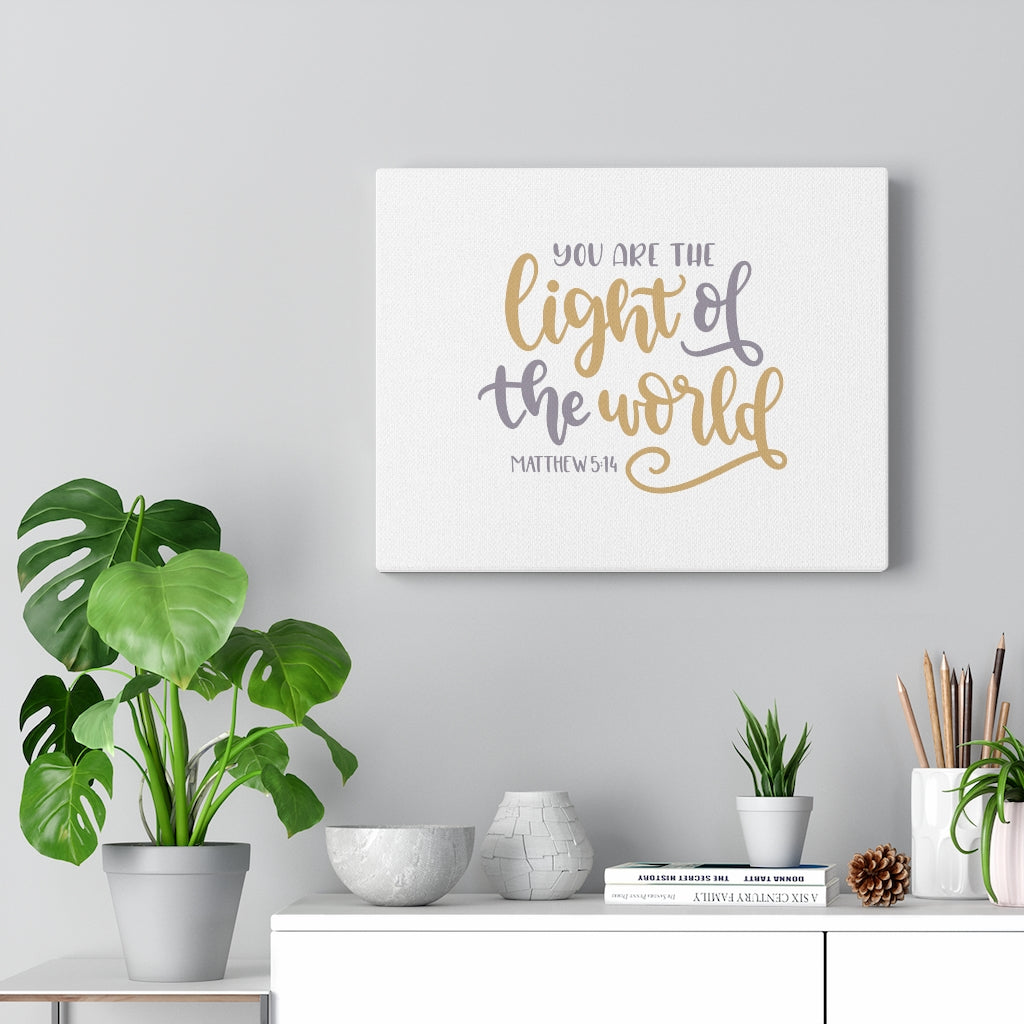 Scripture Walls You Are The Light Matthew 5:14 Bible Verse Canvas Christian Wall Art Ready to Hang Unframed-Express Your Love Gifts