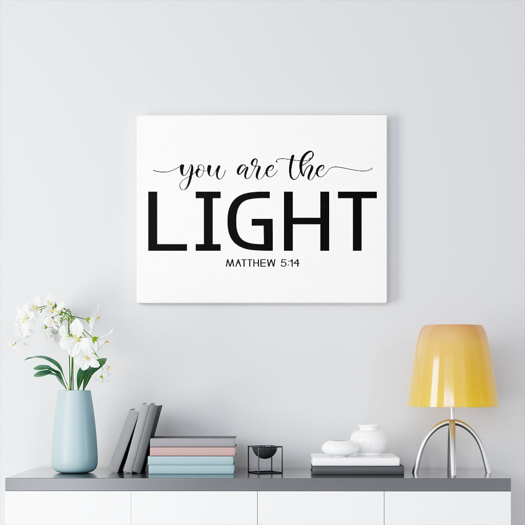 Scripture Walls You Are The Light Matthew 5:14 Bible Verse Canvas Christian Wall Art Ready to Hang Unframed-Express Your Love Gifts