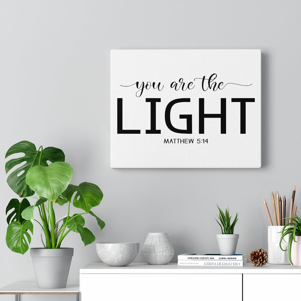 Scripture Walls You Are The Light Matthew 5:14 Bible Verse Canvas Christian Wall Art Ready to Hang Unframed-Express Your Love Gifts