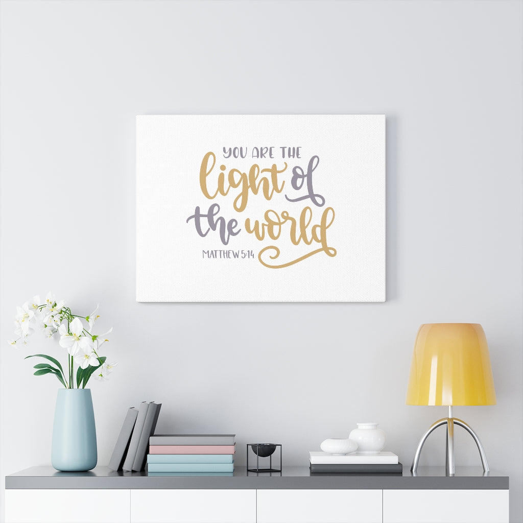 Scripture Walls You Are The Light Matthew 5:14 Bible Verse Canvas Christian Wall Art Ready to Hang Unframed-Express Your Love Gifts