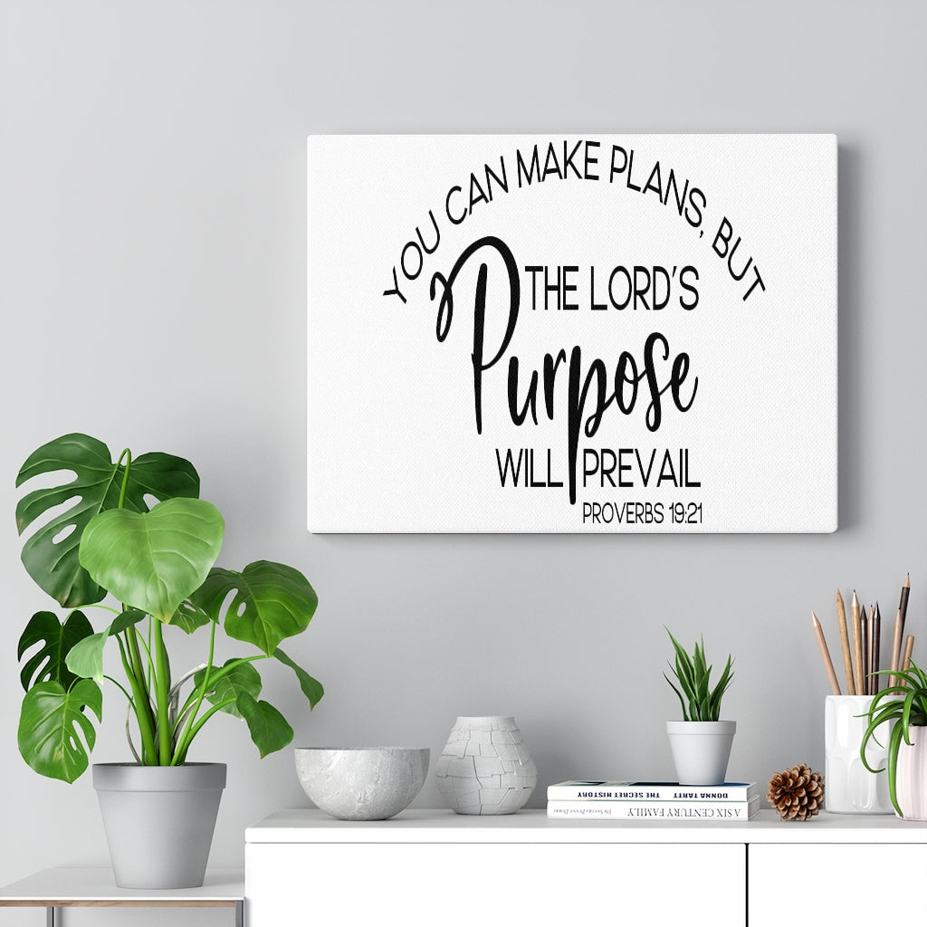 Scripture Walls You Can Make Plans Proverbs 19:21 Bible Verse Canvas Christian Wall Art Ready to Hang Unframed-Express Your Love Gifts