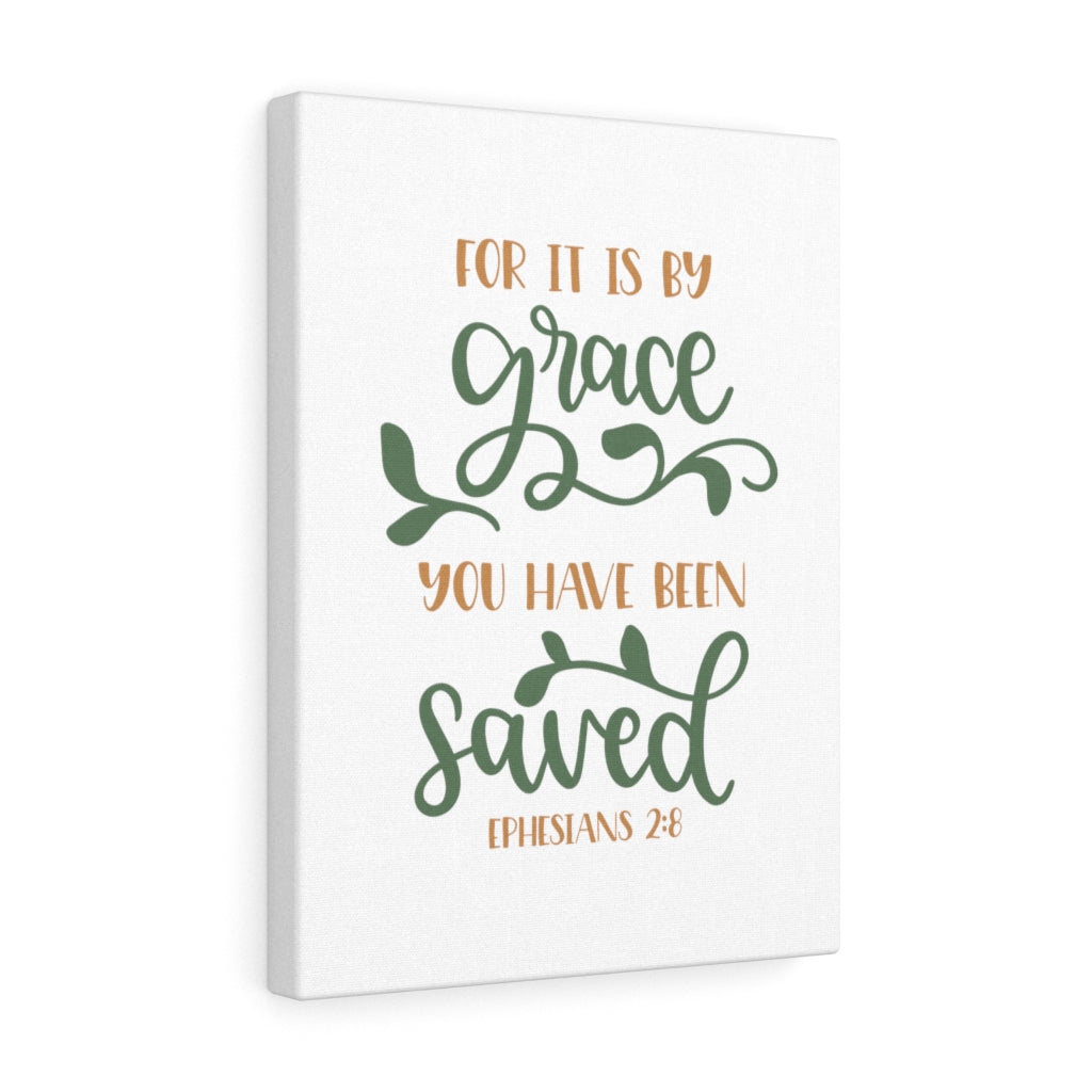 Scripture Walls You Have Been Saved Ephesians 2:8 Bible Verse Canvas Christian Wall Art Ready to Hang Unframed-Express Your Love Gifts