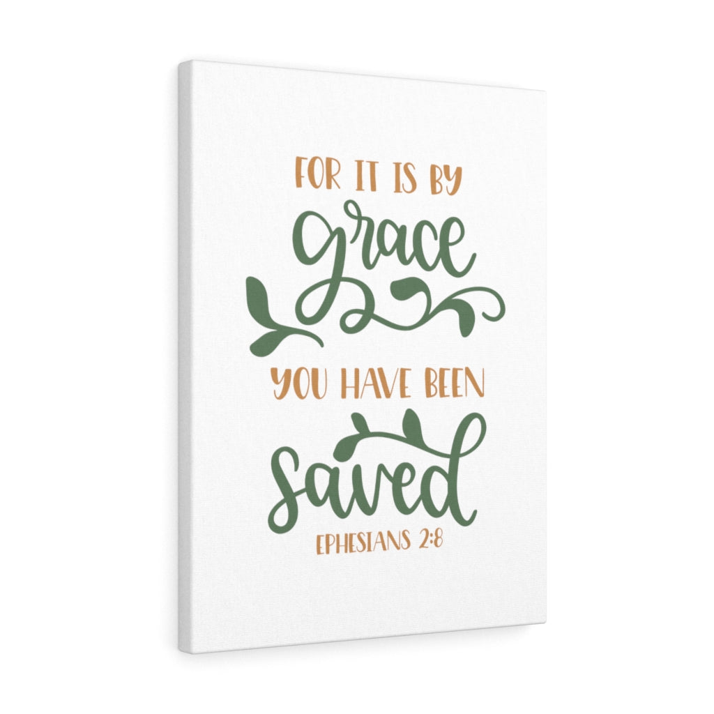 Scripture Walls You Have Been Saved Ephesians 2:8 Bible Verse Canvas Christian Wall Art Ready to Hang Unframed-Express Your Love Gifts