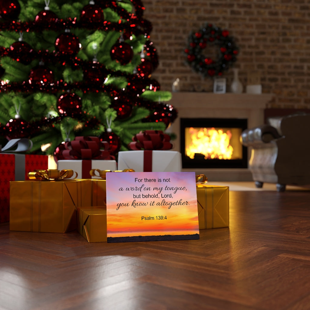 Scripture Walls You Know It All Together Psalm 139:4 Bible Verse Canvas Christian Wall Art Ready to Hang Unframed-Express Your Love Gifts