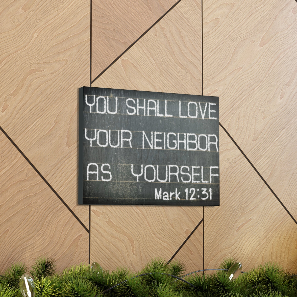Scripture Walls You Shall Love Mark 12:31 Bible Verse Canvas Christian Wall Art Bible Verse Print Ready To Hang Unframed-Express Your Love Gifts