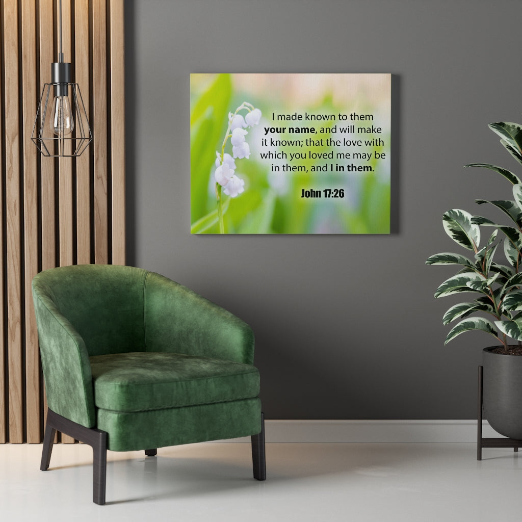 Scripture Walls Your Name John 17:26 Christian Home Decor Bible Art Unframed-Express Your Love Gifts