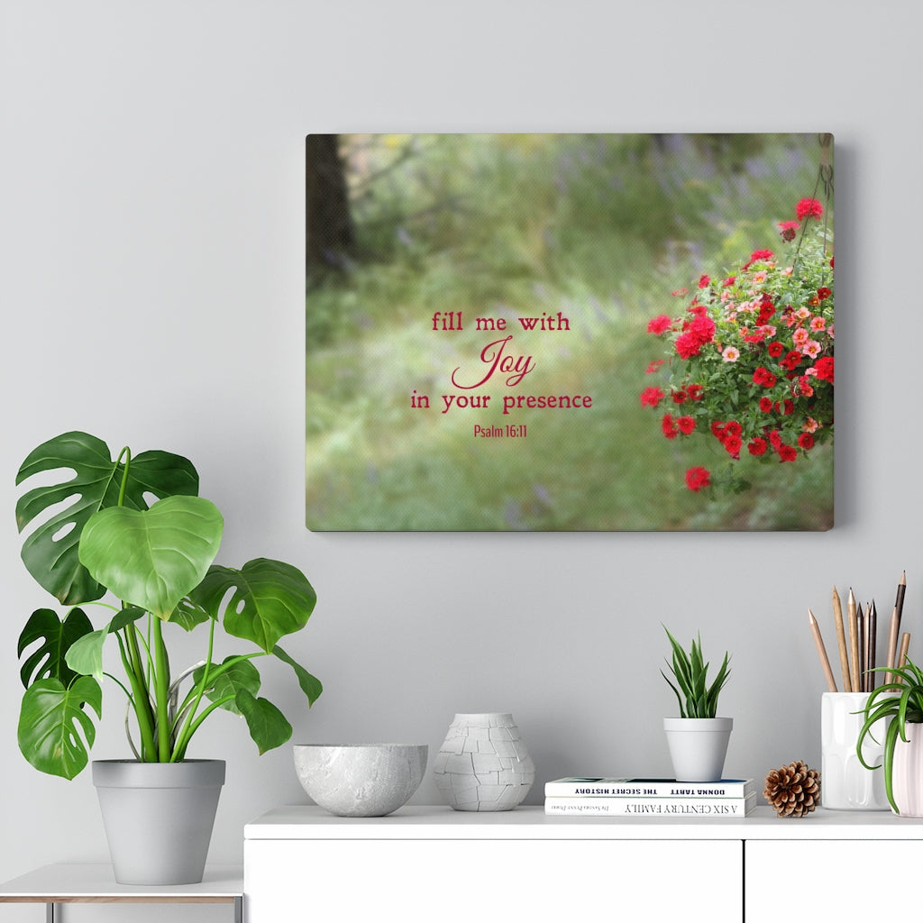 Scripture Walls Your Presence Psalm 16:11 Bible Verse Canvas Christian Wall Art Ready to Hang Unframed-Express Your Love Gifts