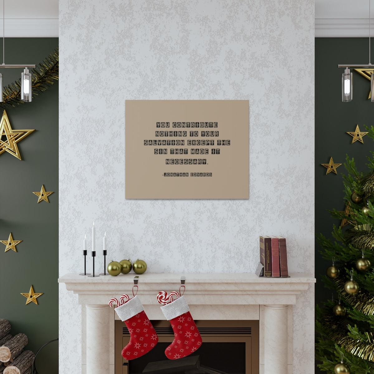 Scripture Walls Your Salvation Jonathan Edwards Acts 2:38 Bible Canvas Christian Wall Art Ready to Hang Unframed-Express Your Love Gifts