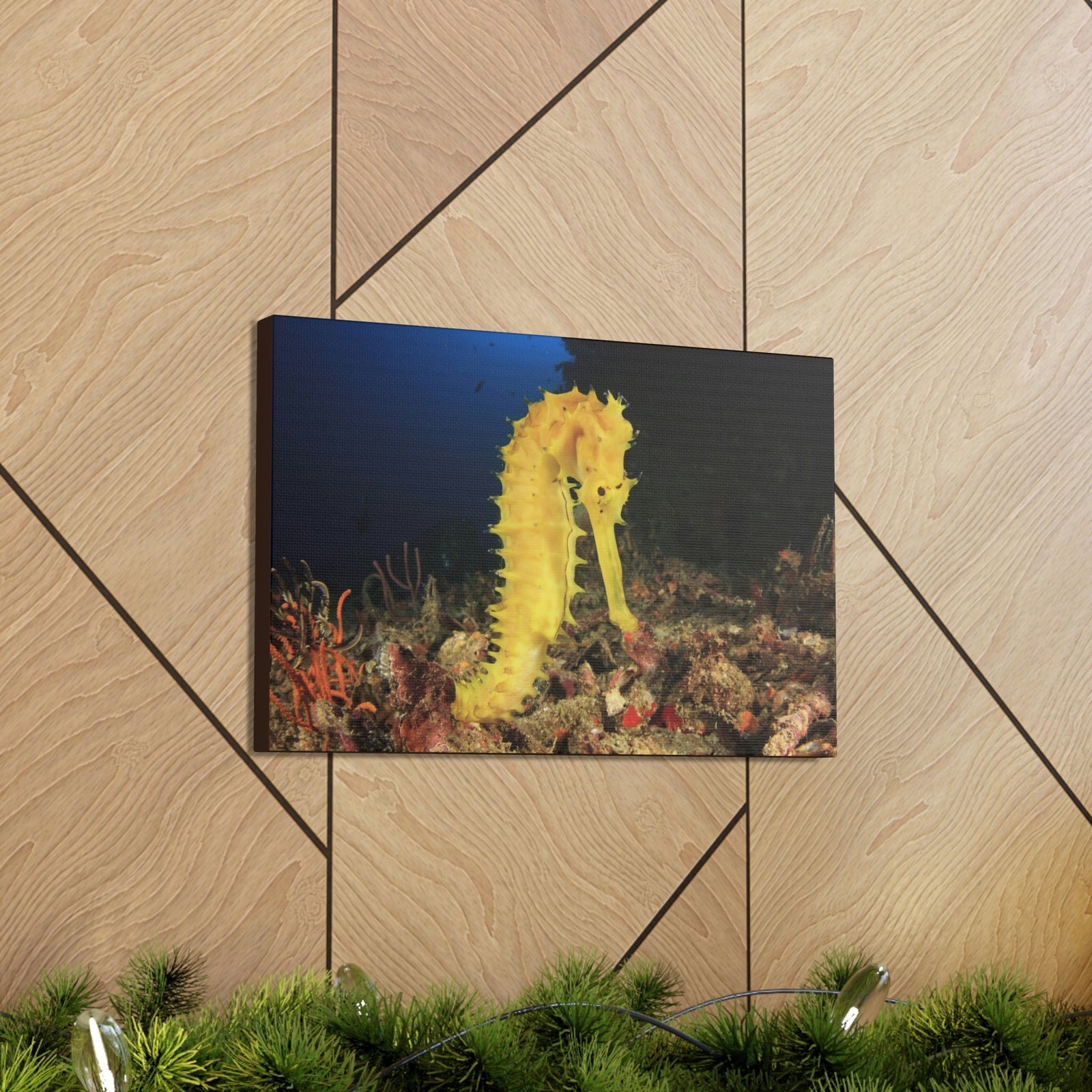 Scripture Walls Seahorse Hunting Seahorse on Hunt Print Animal Wall Art Wildlife Canvas Prints Wall Art Ready to Hang Unframed-Express Your Love Gifts