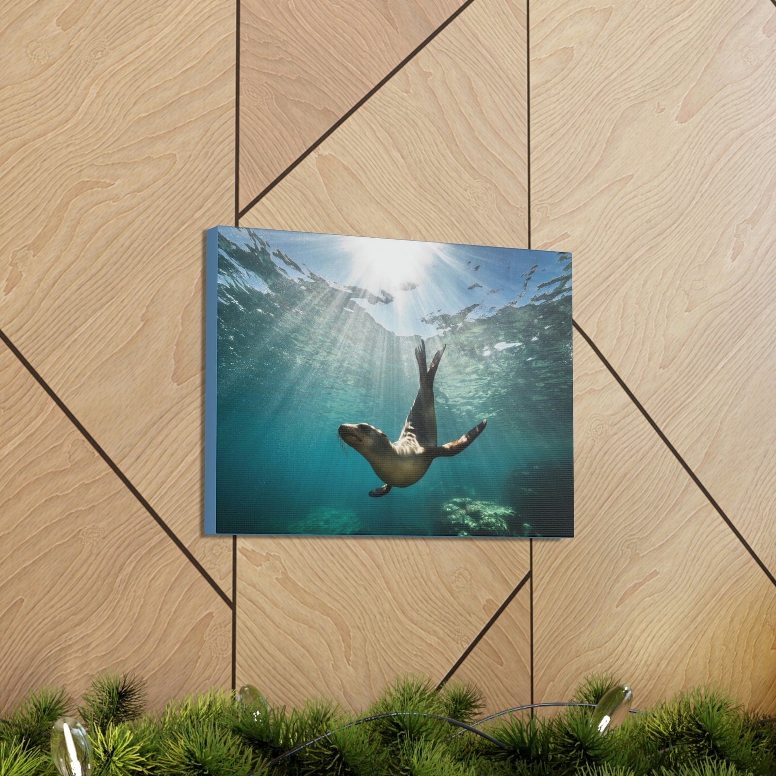 Scripture Walls Seal Hunting Seal on Hunt Print Animal Wall Art Wildlife Canvas Prints Wall Art Ready to Hang Unframed-Express Your Love Gifts