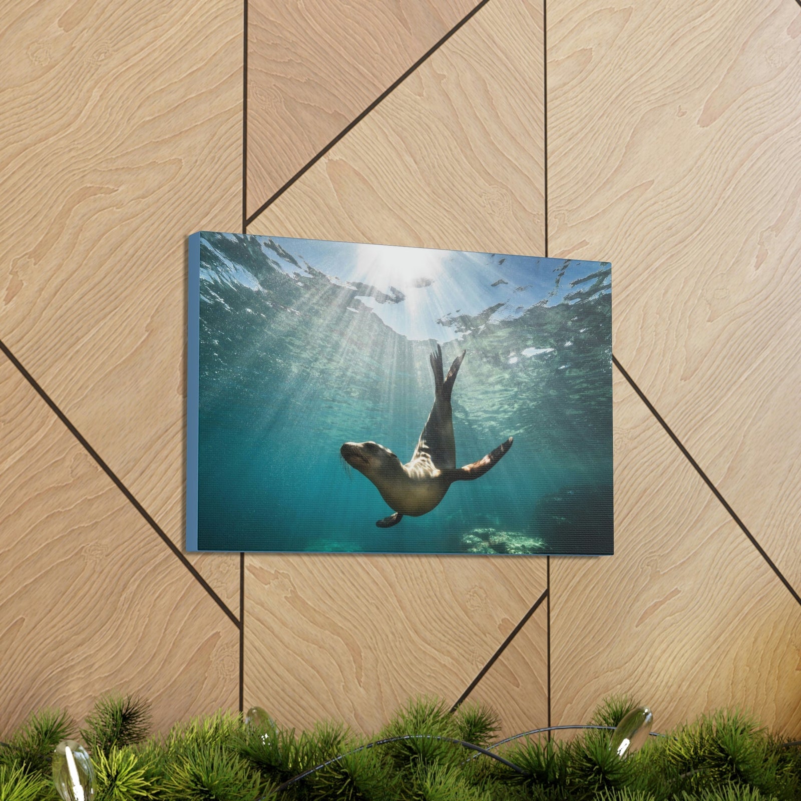 Scripture Walls Seal Hunting Seal on Hunt Print Animal Wall Art Wildlife Canvas Prints Wall Art Ready to Hang Unframed-Express Your Love Gifts