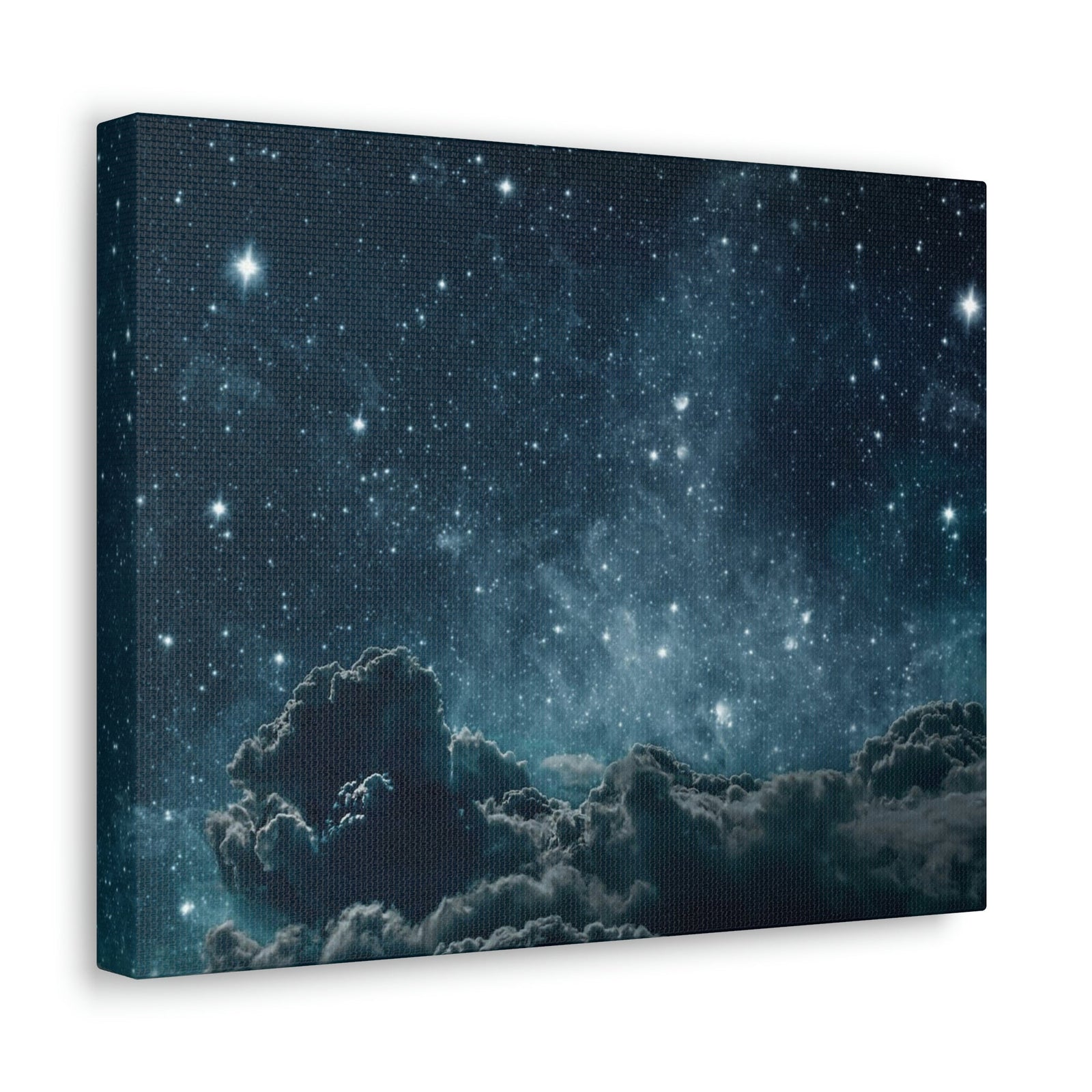 Shining Stars at the Night Sky Scene Beautiful Incredible and Astounding Cloudy Night Beauty Nature Scene Starry Sky at Night Wall Art Ready to Hang Unframed-Express Your Love Gifts