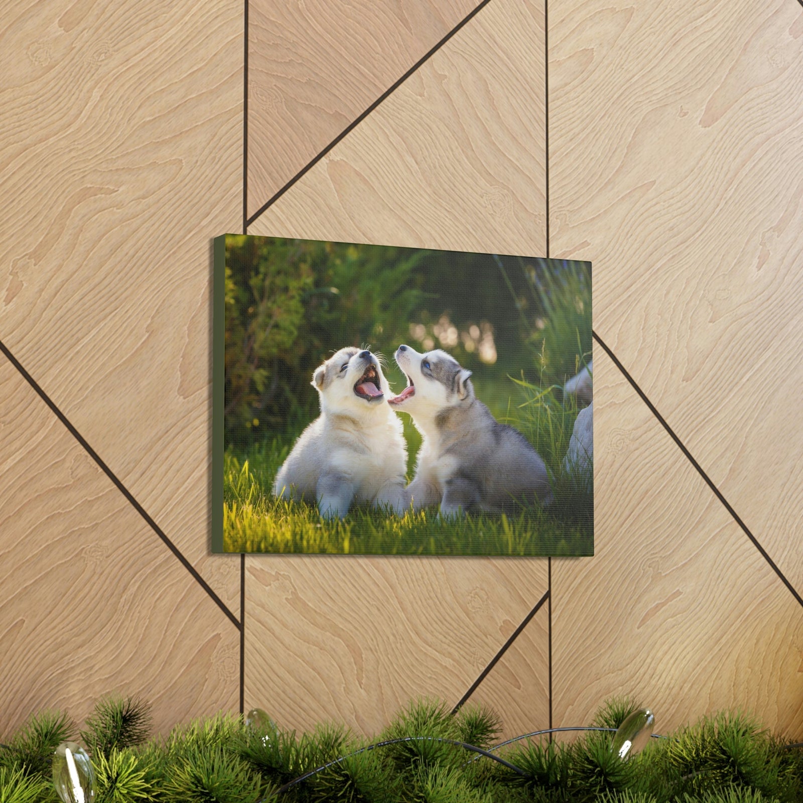 Scripture Walls Siberian Husky Couple Siberian Husky Couple Print Animal Wall Art Wildlife Canvas Prints Wall Art Ready to Hang Unframed-Express Your Love Gifts