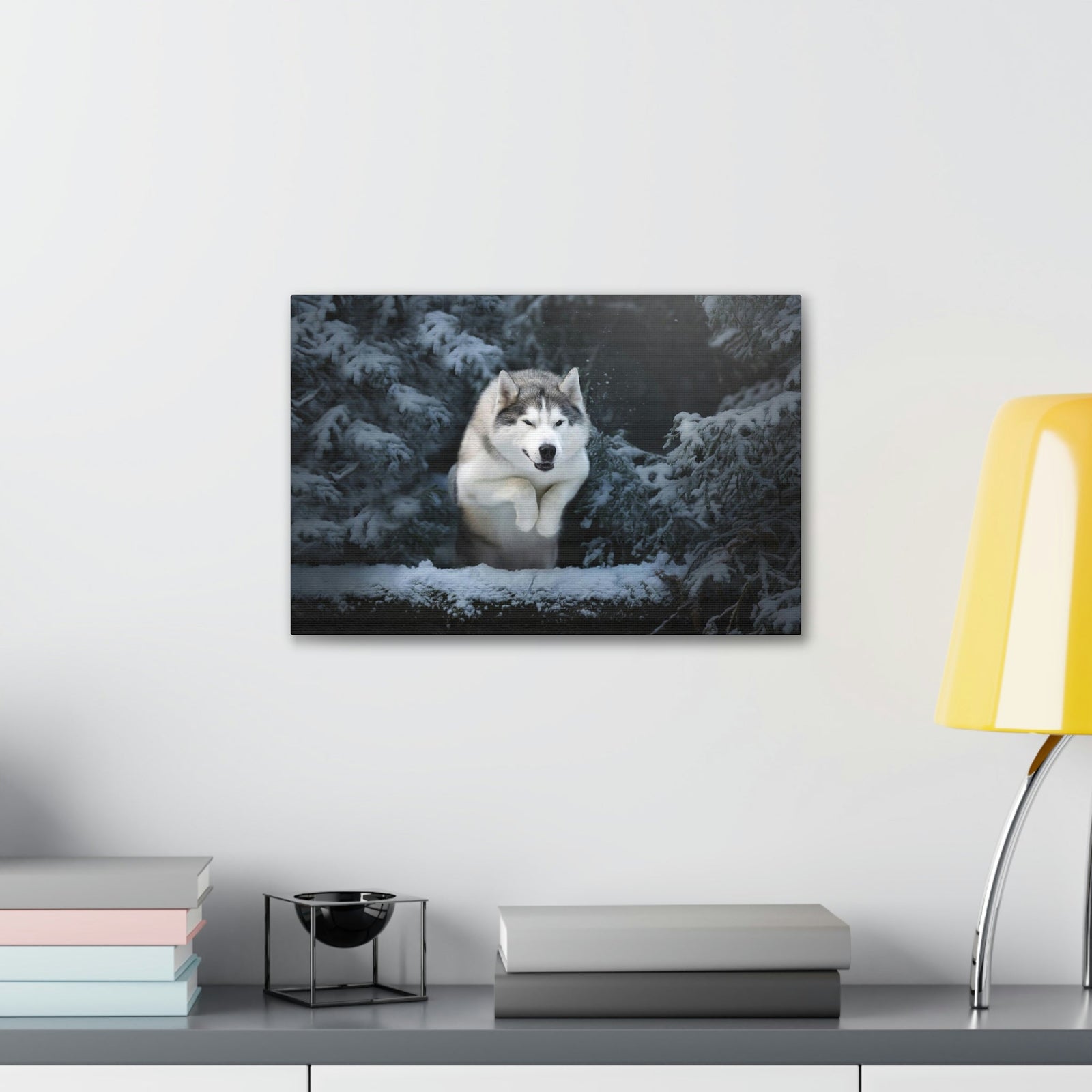 Scripture Walls Siberian Husky Hunting Siberian Husky on Hunt Print Animal Wall Art Wildlife Canvas Prints Wall Art Ready to Hang Unframed-Express Your Love Gifts