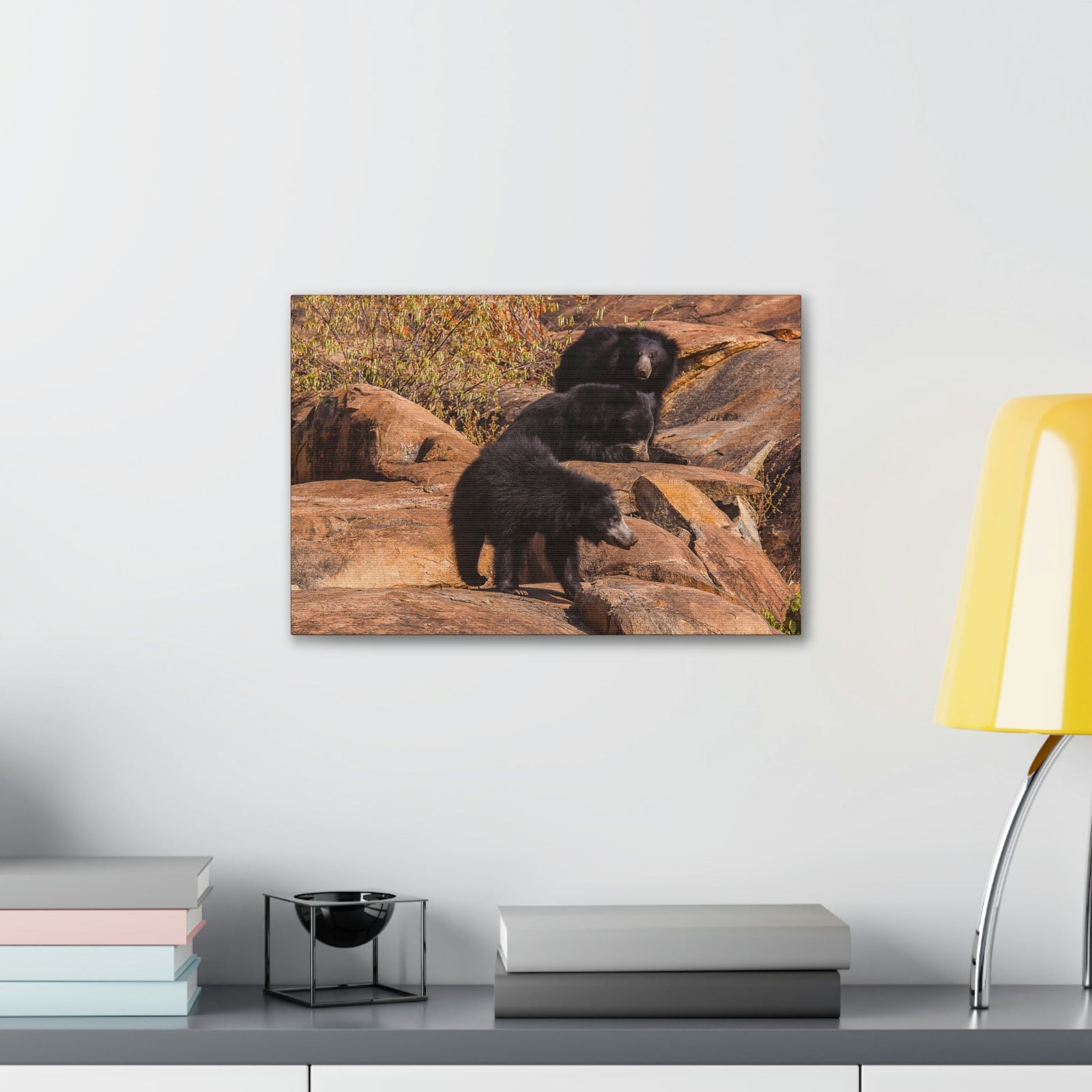 Scripture Walls Sloth Bear Group Sloth Bear Troop Print Animal Wall Art Wildlife Canvas Prints Wall Art Ready to Hang Unframed-Express Your Love Gifts