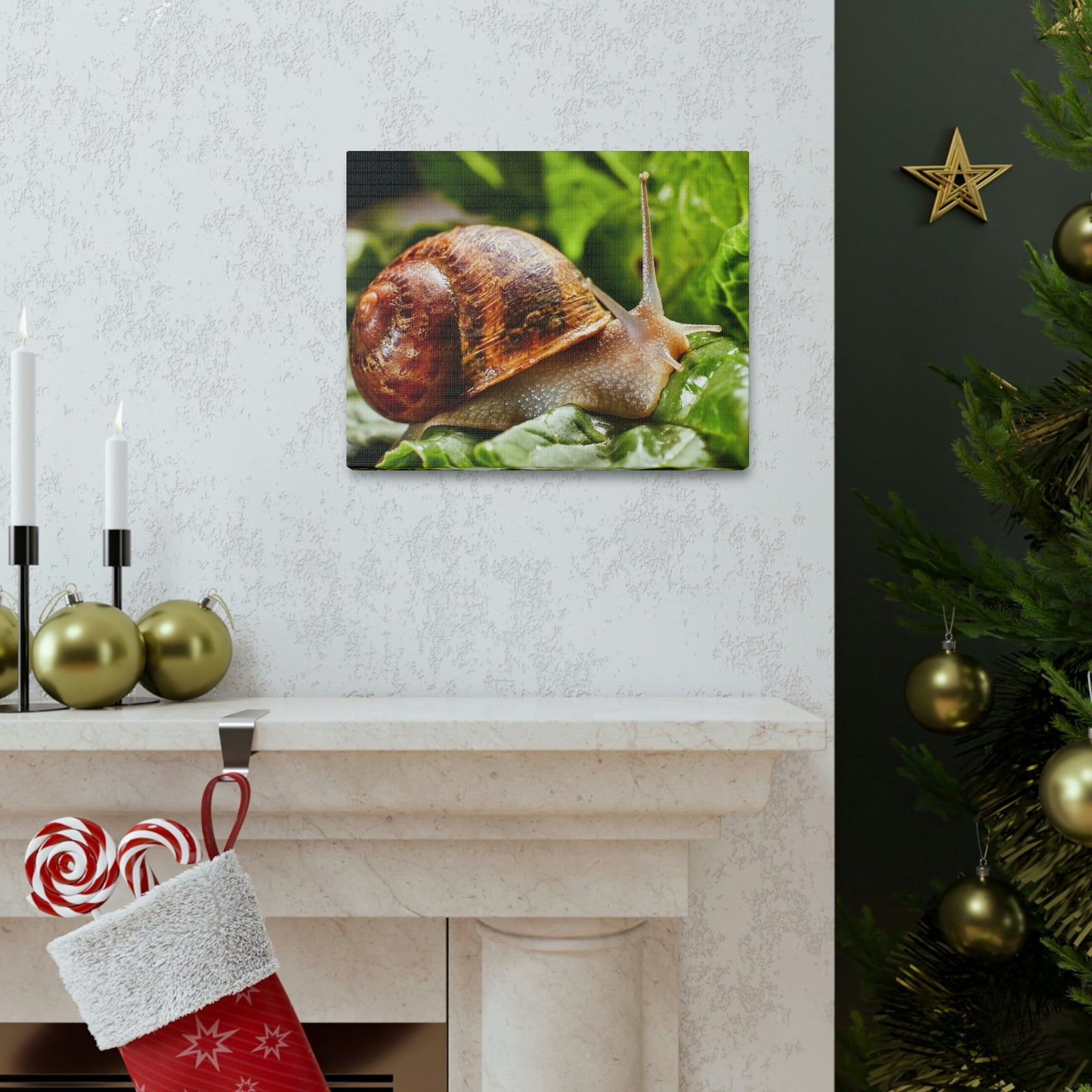 Scripture Walls Snails Hunting Snails on Hunt Print Animal Wall Art Wildlife Canvas Prints Wall Art Ready to Hang Unframed-Express Your Love Gifts