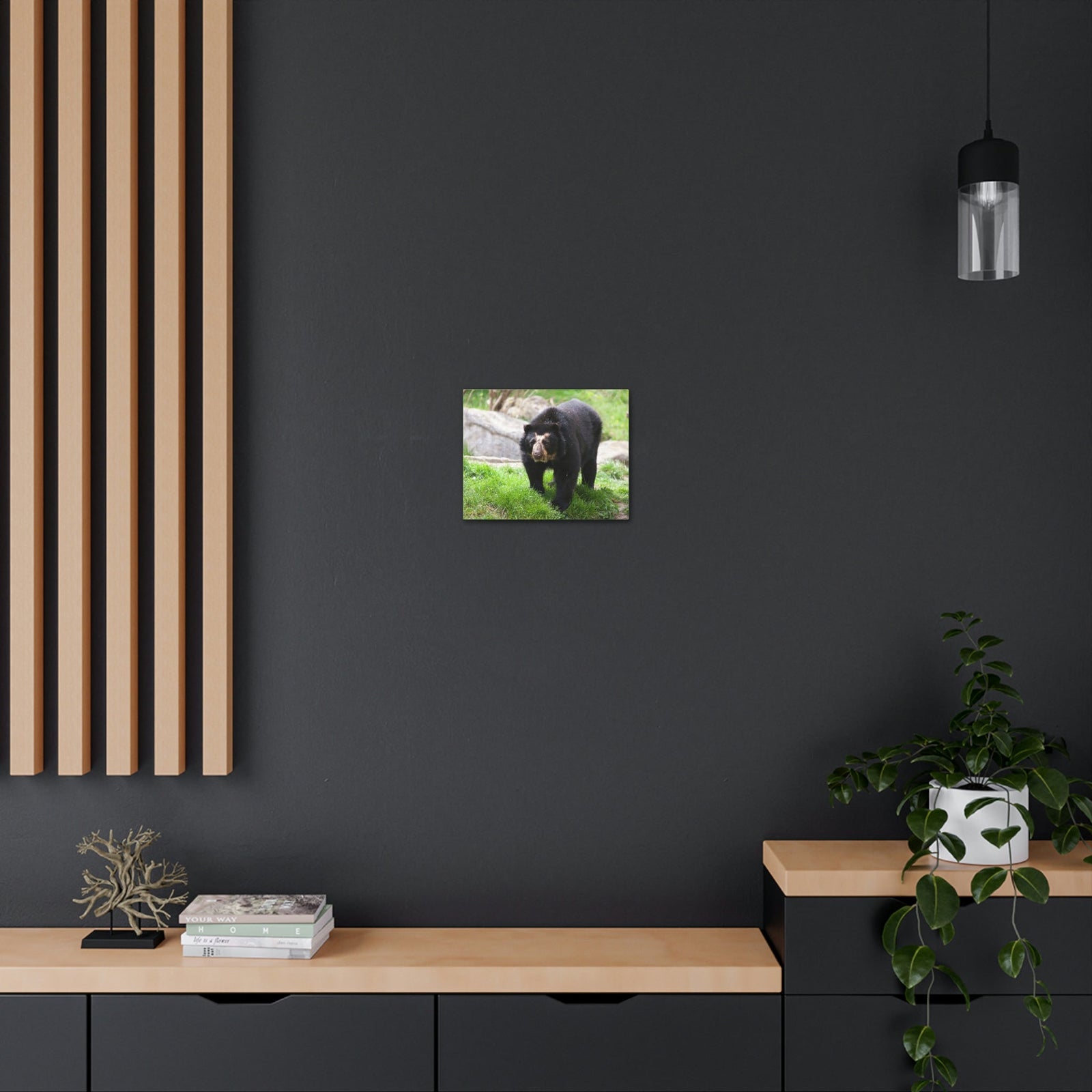 Scripture Walls Spectacled Bear Hunting Spectacled Bear on Hunt Print Animal Wall Art Wildlife Canvas Prints Wall Art Ready to Hang Unframed-Express Your Love Gifts