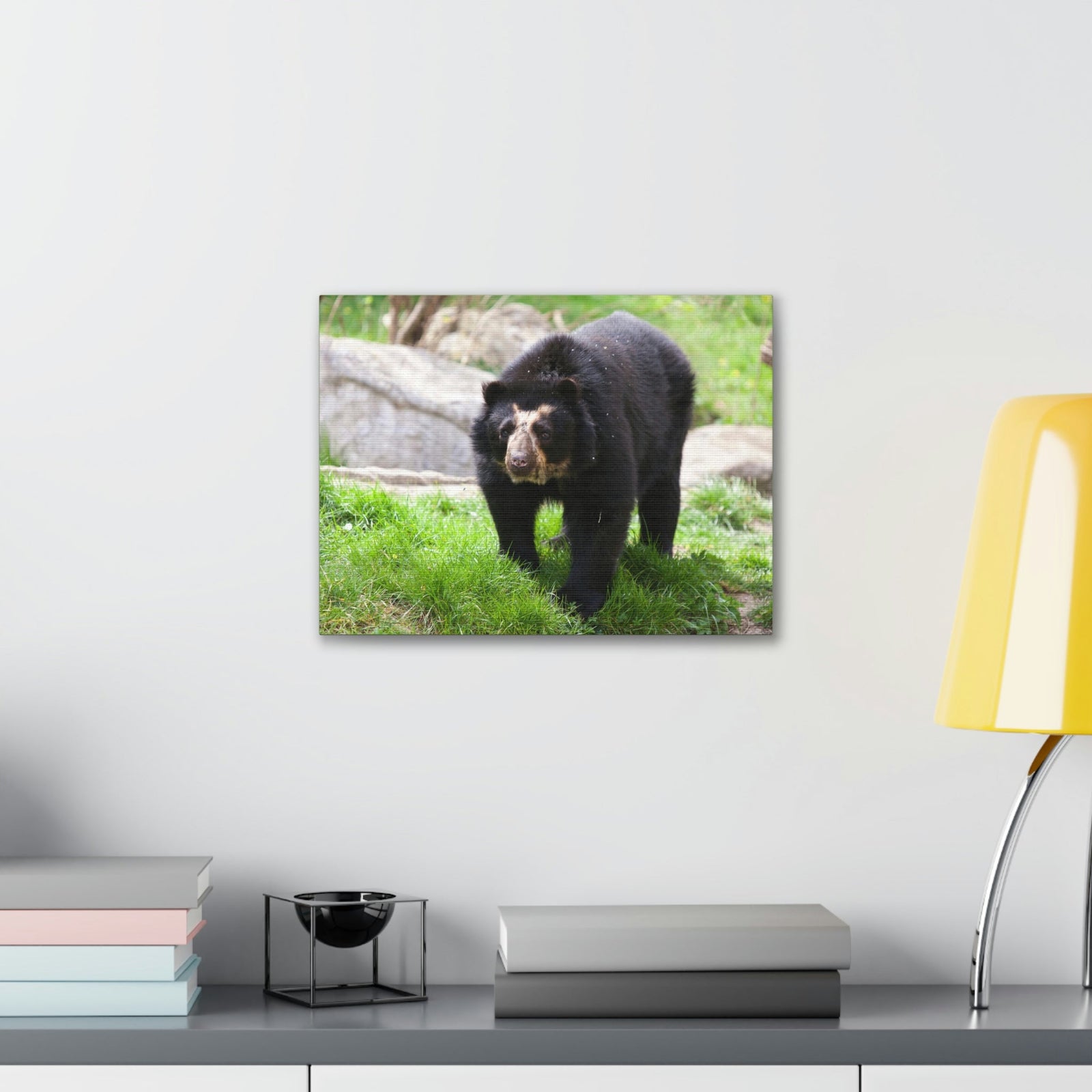 Scripture Walls Spectacled Bear Hunting Spectacled Bear on Hunt Print Animal Wall Art Wildlife Canvas Prints Wall Art Ready to Hang Unframed-Express Your Love Gifts