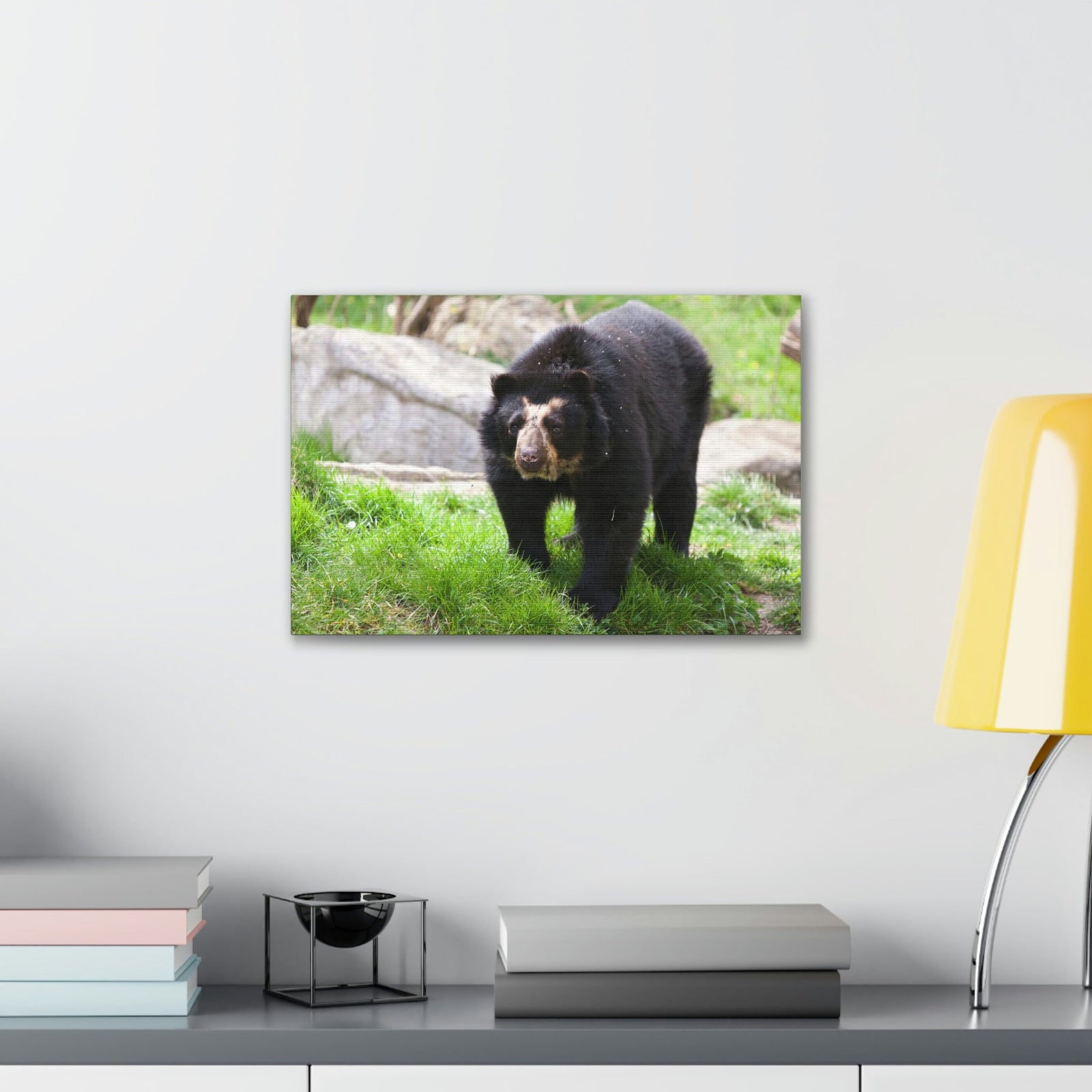Scripture Walls Spectacled Bear Hunting Spectacled Bear on Hunt Print Animal Wall Art Wildlife Canvas Prints Wall Art Ready to Hang Unframed-Express Your Love Gifts