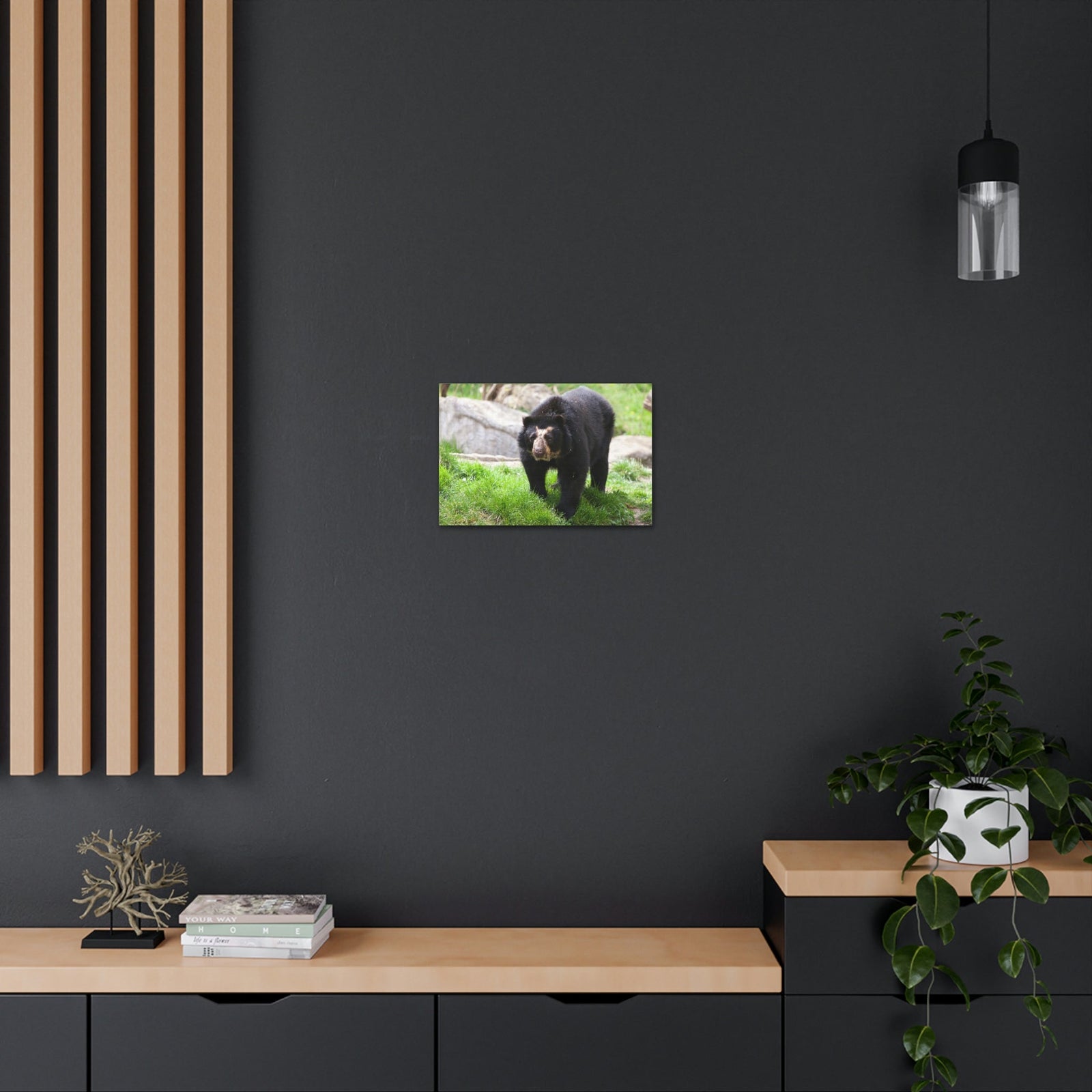 Scripture Walls Spectacled Bear Hunting Spectacled Bear on Hunt Print Animal Wall Art Wildlife Canvas Prints Wall Art Ready to Hang Unframed-Express Your Love Gifts