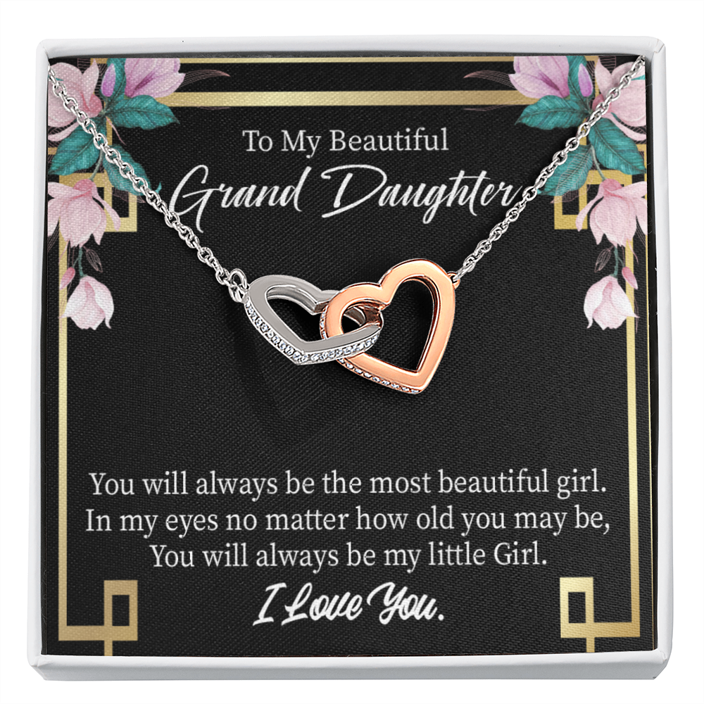 To Granddaughter Always Little Girl Inseparable Necklace-Express Your Love Gifts