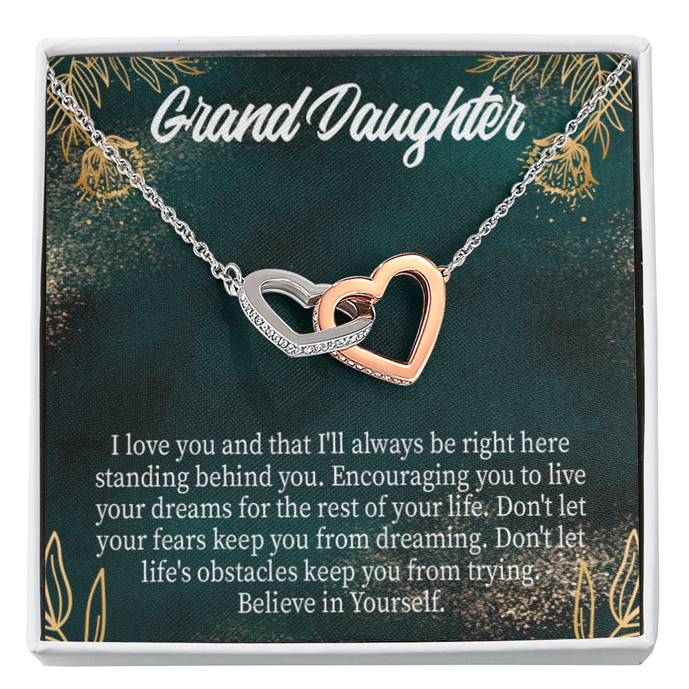 To Granddaughter Believe in Yourself Inseparable Necklace-Express Your Love Gifts