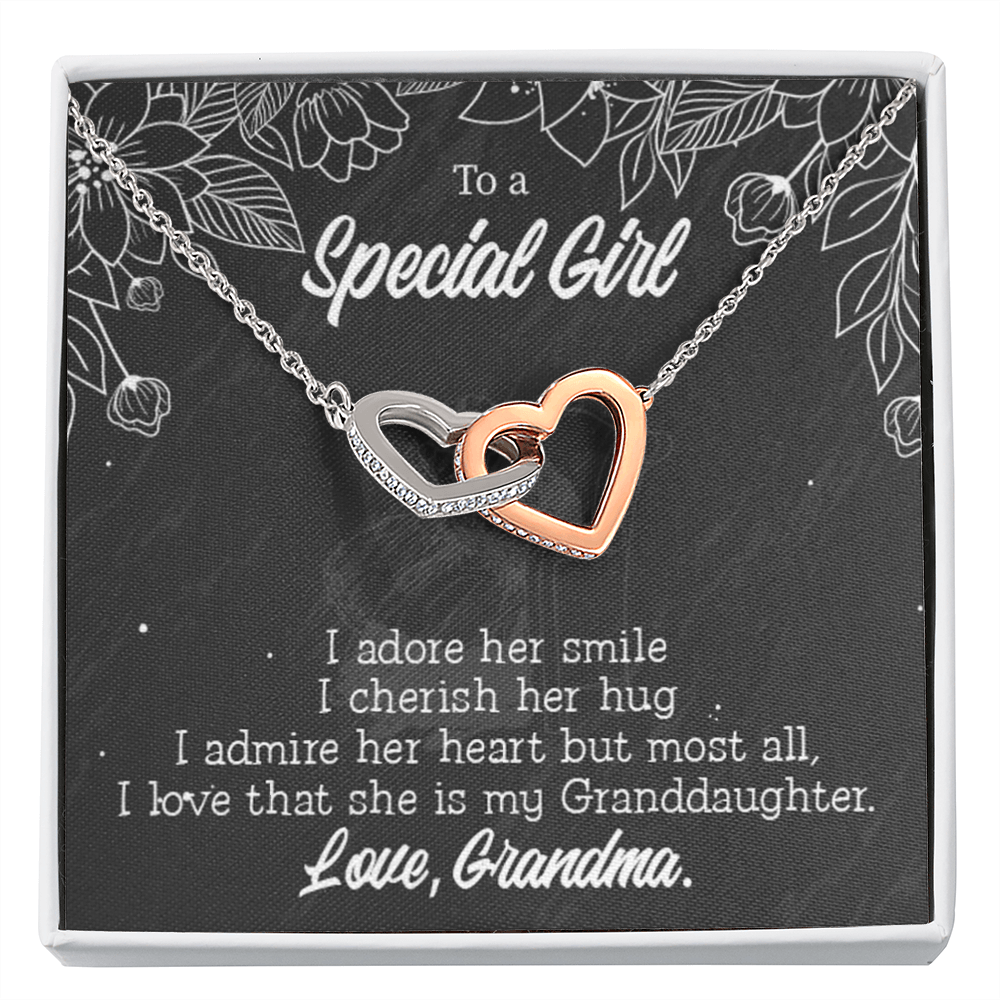 To Granddaughter Grandma Adores You Inseparable Necklace-Express Your Love Gifts