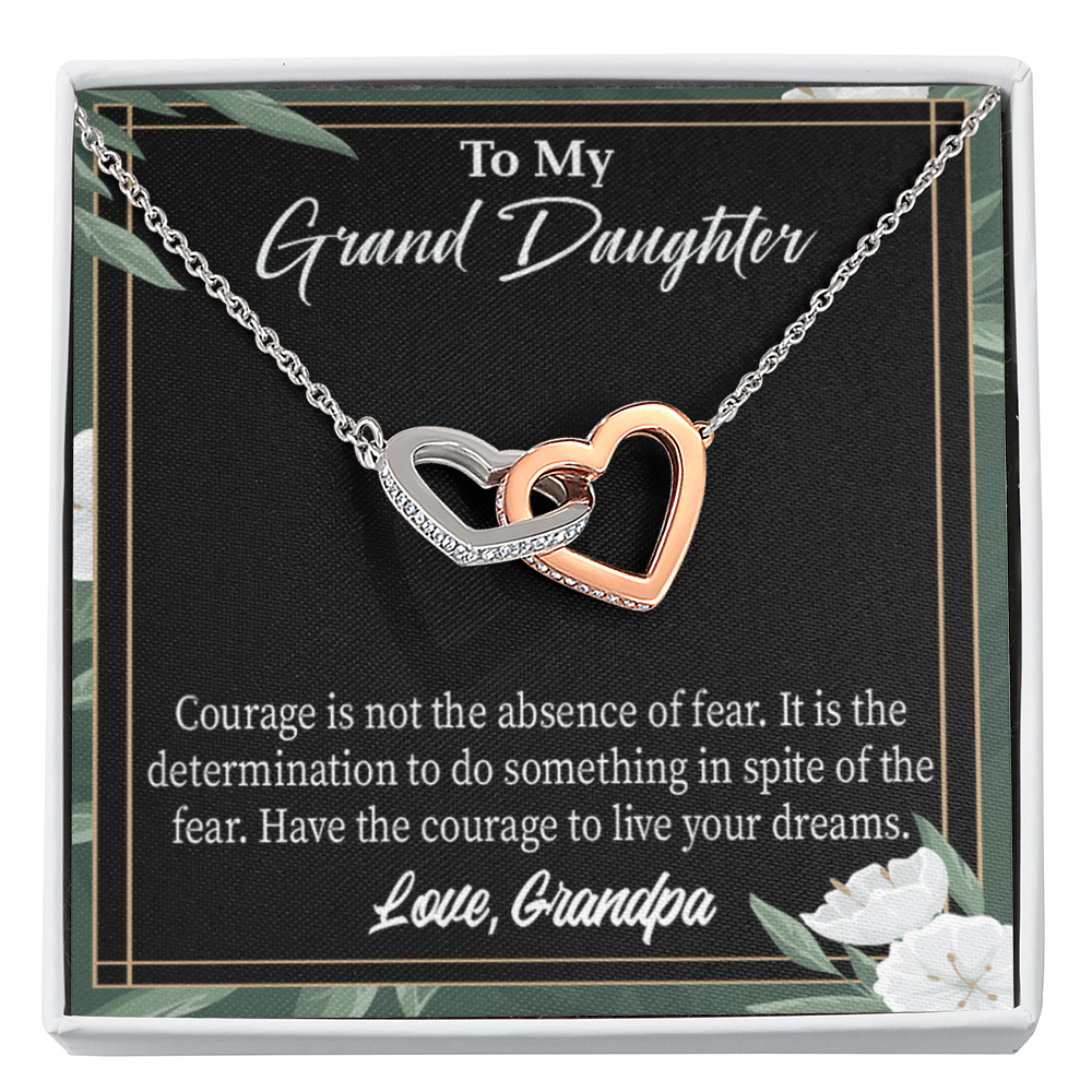 To Granddaughter Live Your Dreams Inseparable Necklace-Express Your Love Gifts