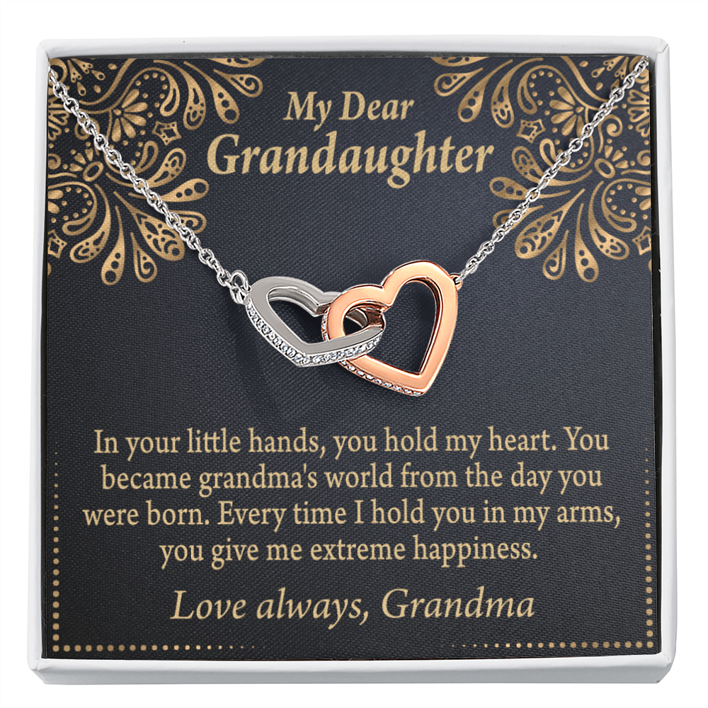 To Granddaughter Love Means A Grandchild Inseparable Necklace-Express Your Love Gifts