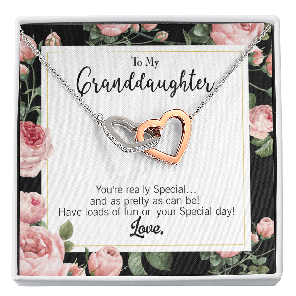 To Granddaughter Pretty Granddaughter Inseparable Necklace-Express Your Love Gifts