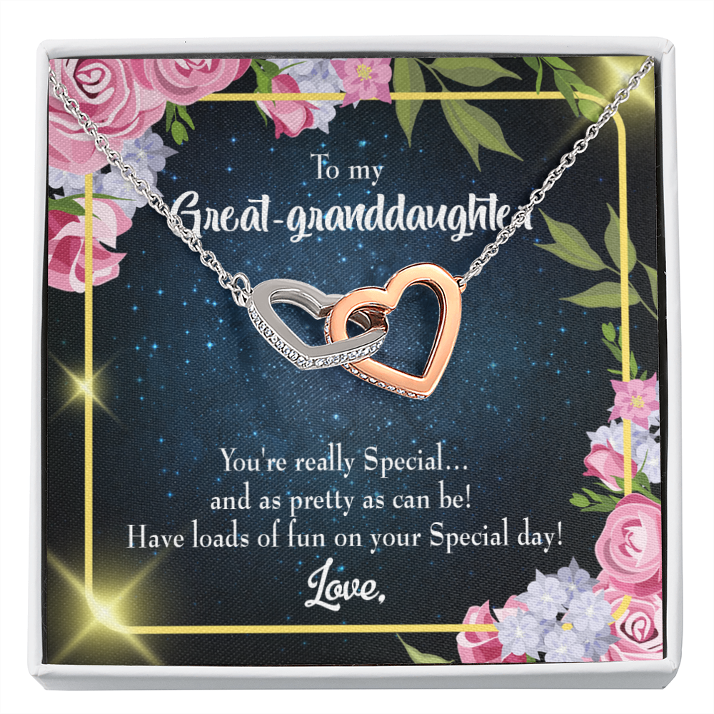 To Great Granddaughter You're Really Special Inseparable Necklace-Express Your Love Gifts