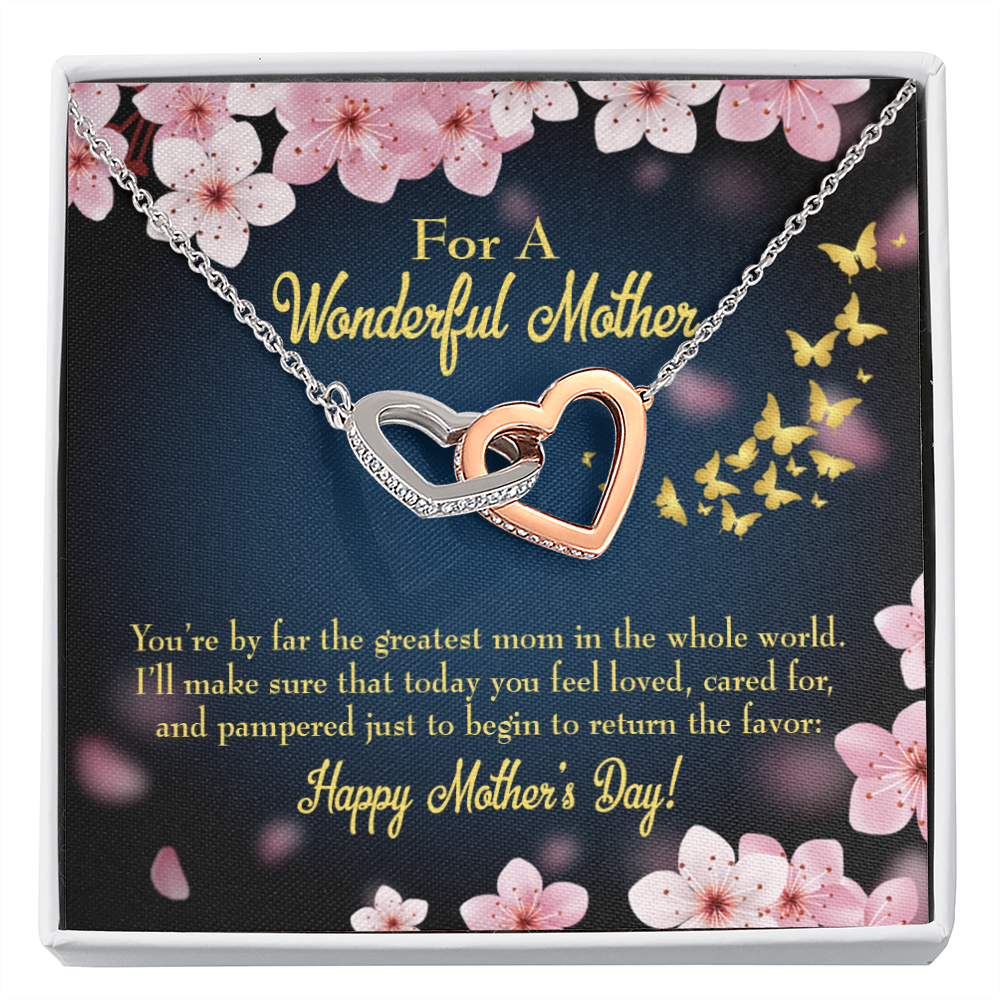To Mom Loved and Pampered Inseparable Necklace-Express Your Love Gifts