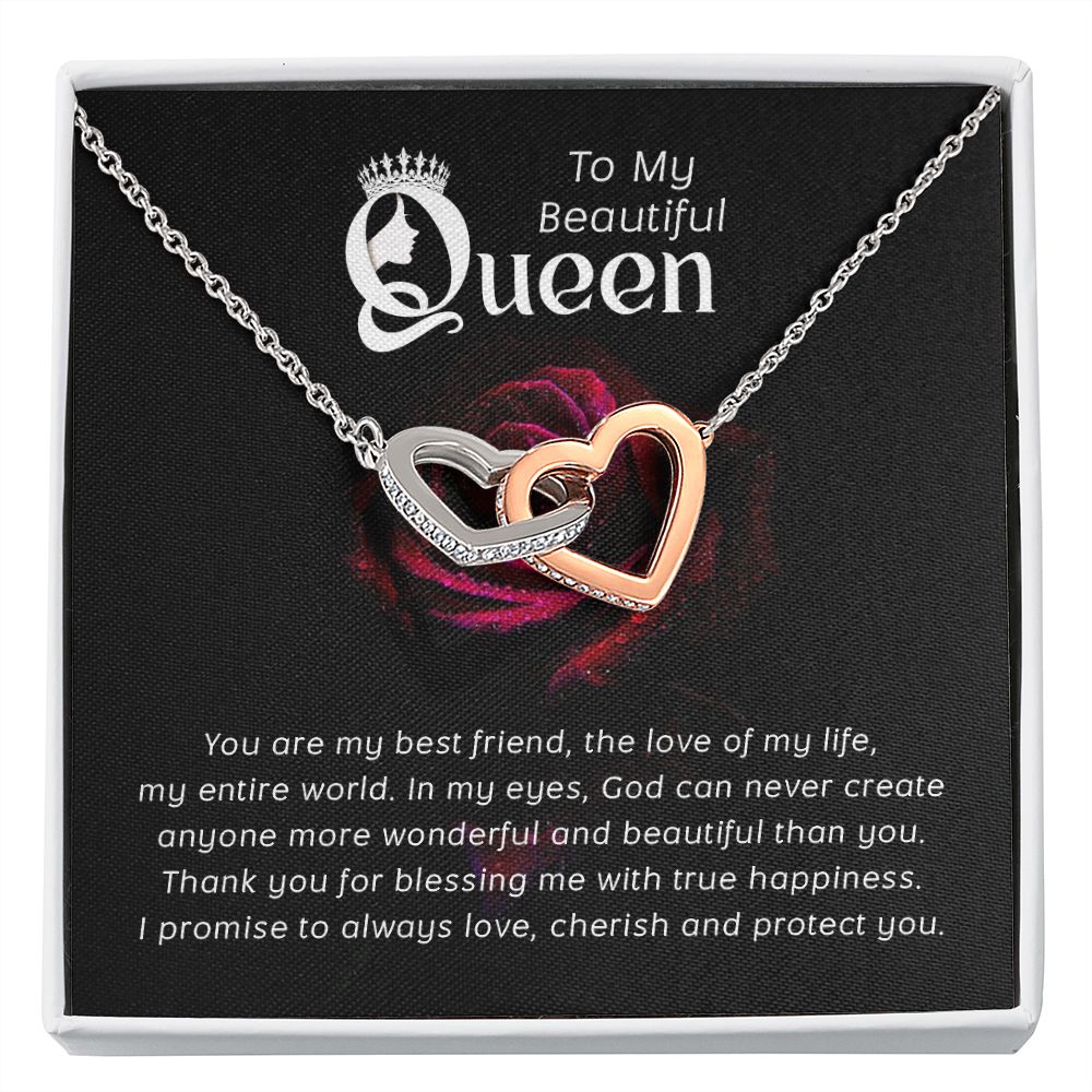 To My Beautiful Queen You Are My Best Friend Inseparable Necklace-Express Your Love Gifts