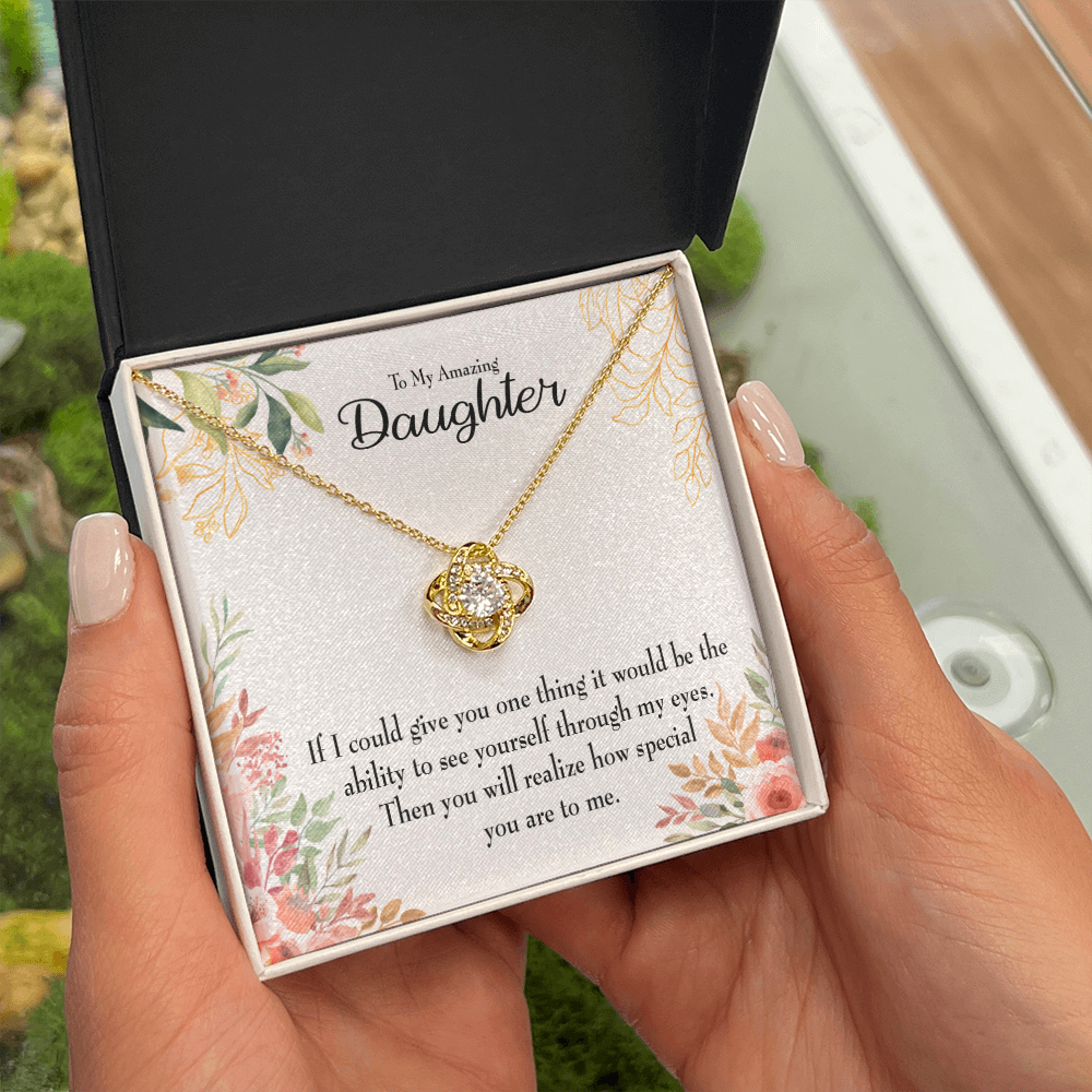 To My Daughter Ability to See Infinity Knot Necklace Message Card-Express Your Love Gifts