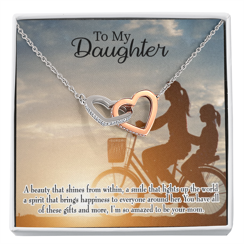 To My Daughter Amazed to Be Your Mom Inseparable Necklace-Express Your Love Gifts