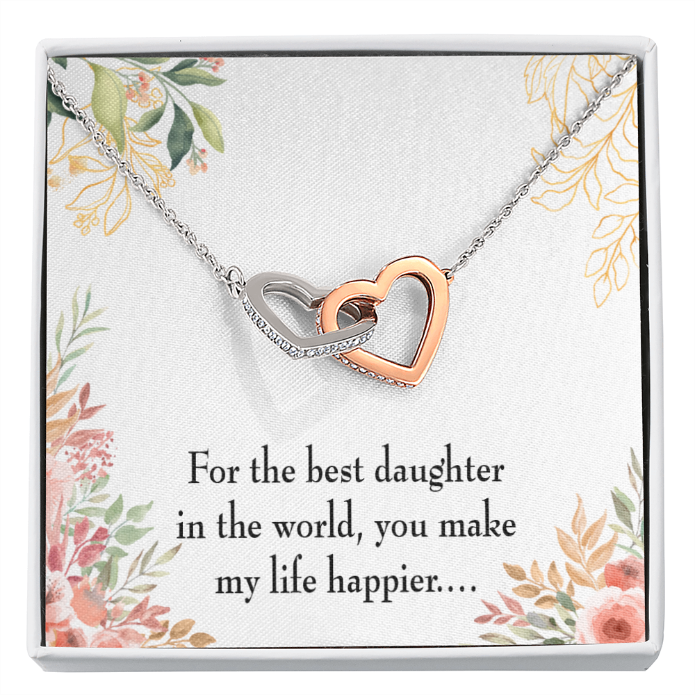 To My Daughter Best Daughter in the World Inseparable Necklace-Express Your Love Gifts