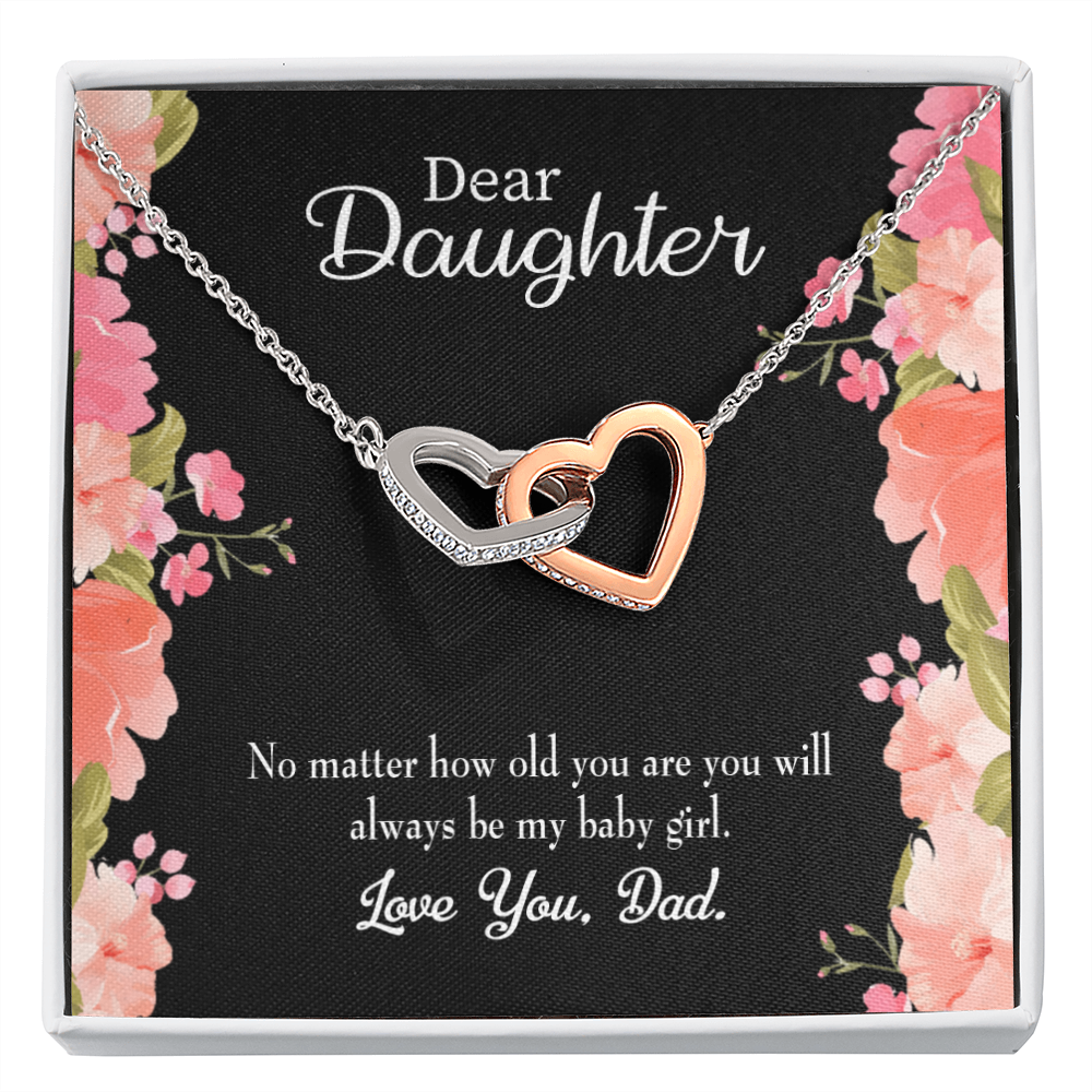To My Daughter Dad's Baby Girl Inseparable Necklace-Express Your Love Gifts