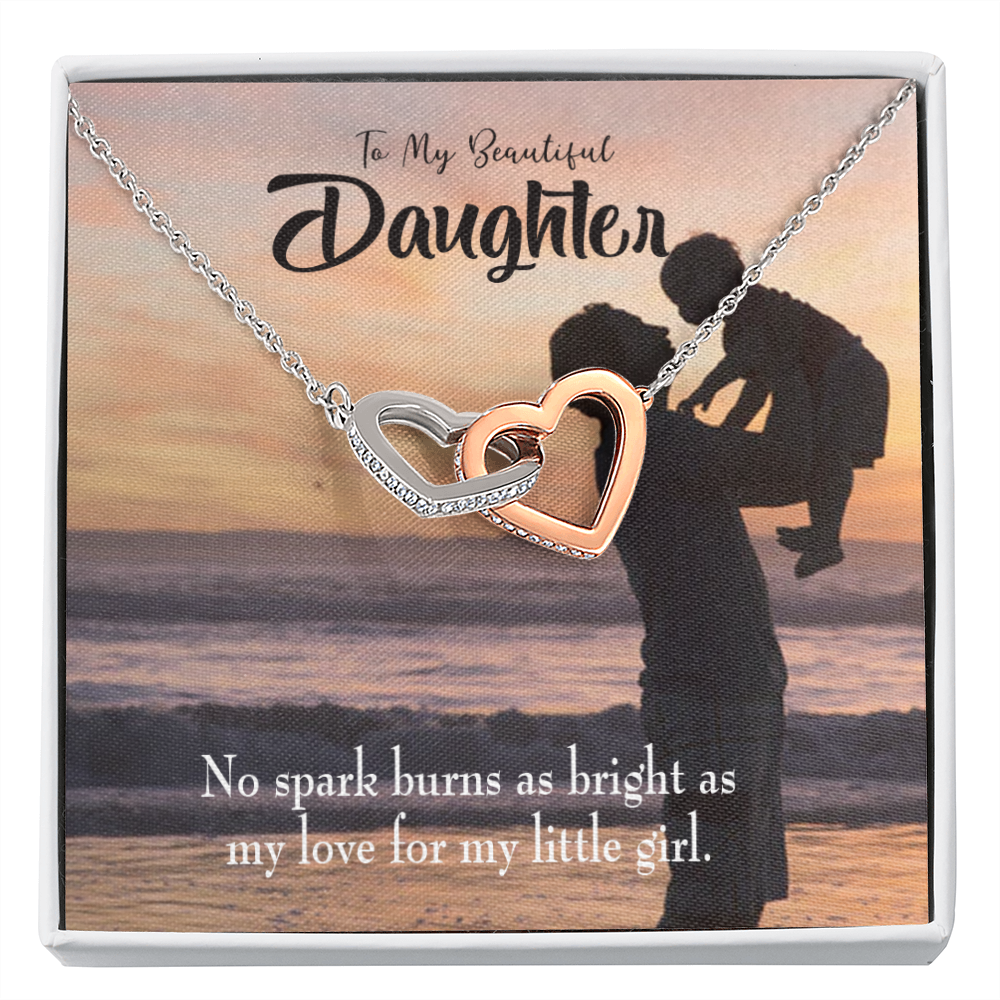 To My Daughter Dad's Bright Love Inseparable Necklace-Express Your Love Gifts