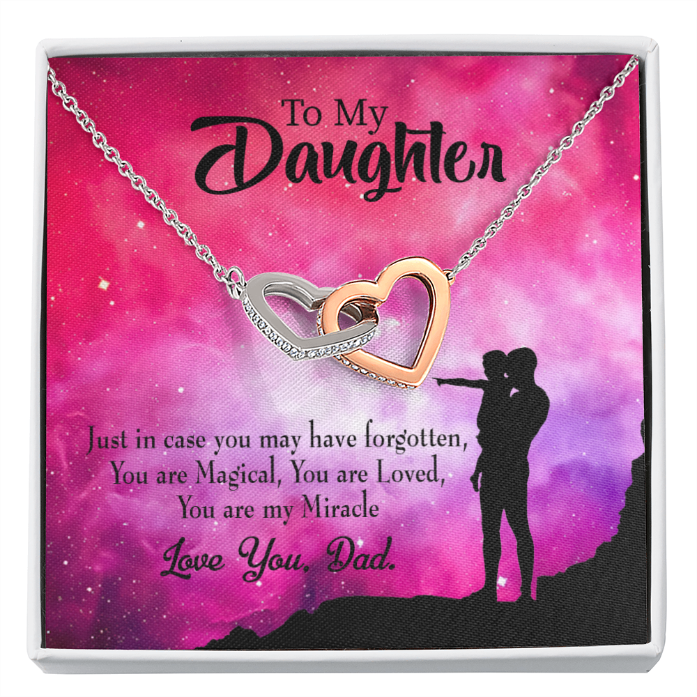 To My Daughter Daughter is Dad's Miracle Inseparable Necklace-Express Your Love Gifts