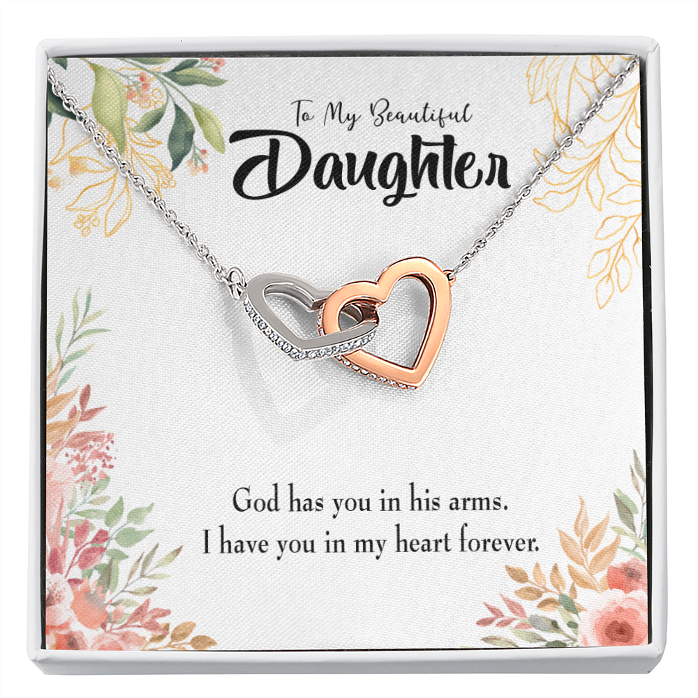 To My Daughter In my Heart Forever Inseparable Necklace-Express Your Love Gifts