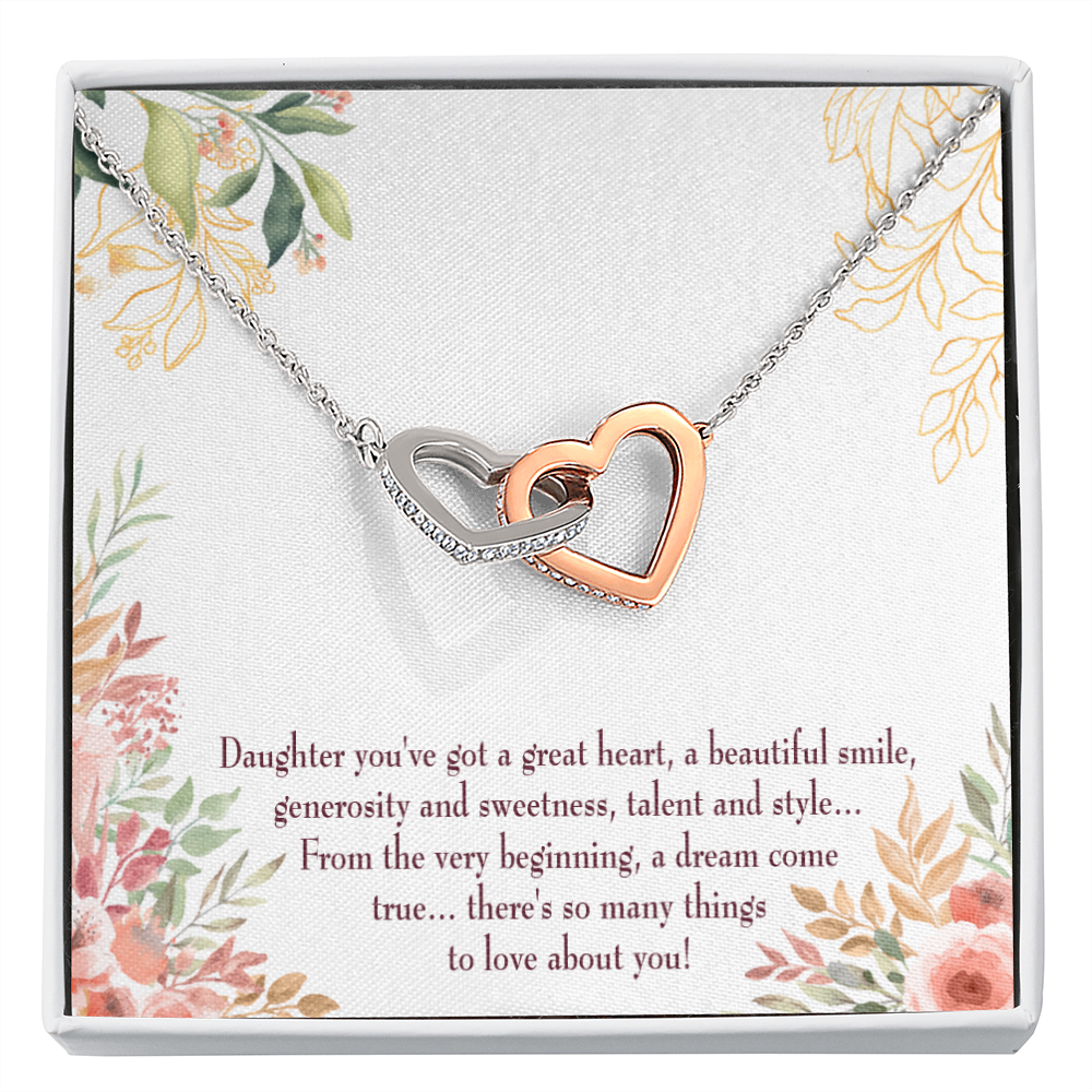 To My Daughter So Many Things to Love About You Inseparable Necklace-Express Your Love Gifts